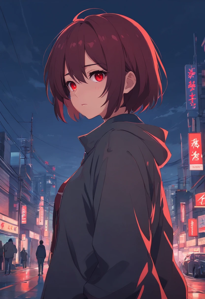 dark,red eyes,Bloody eyes,Dark black clothes