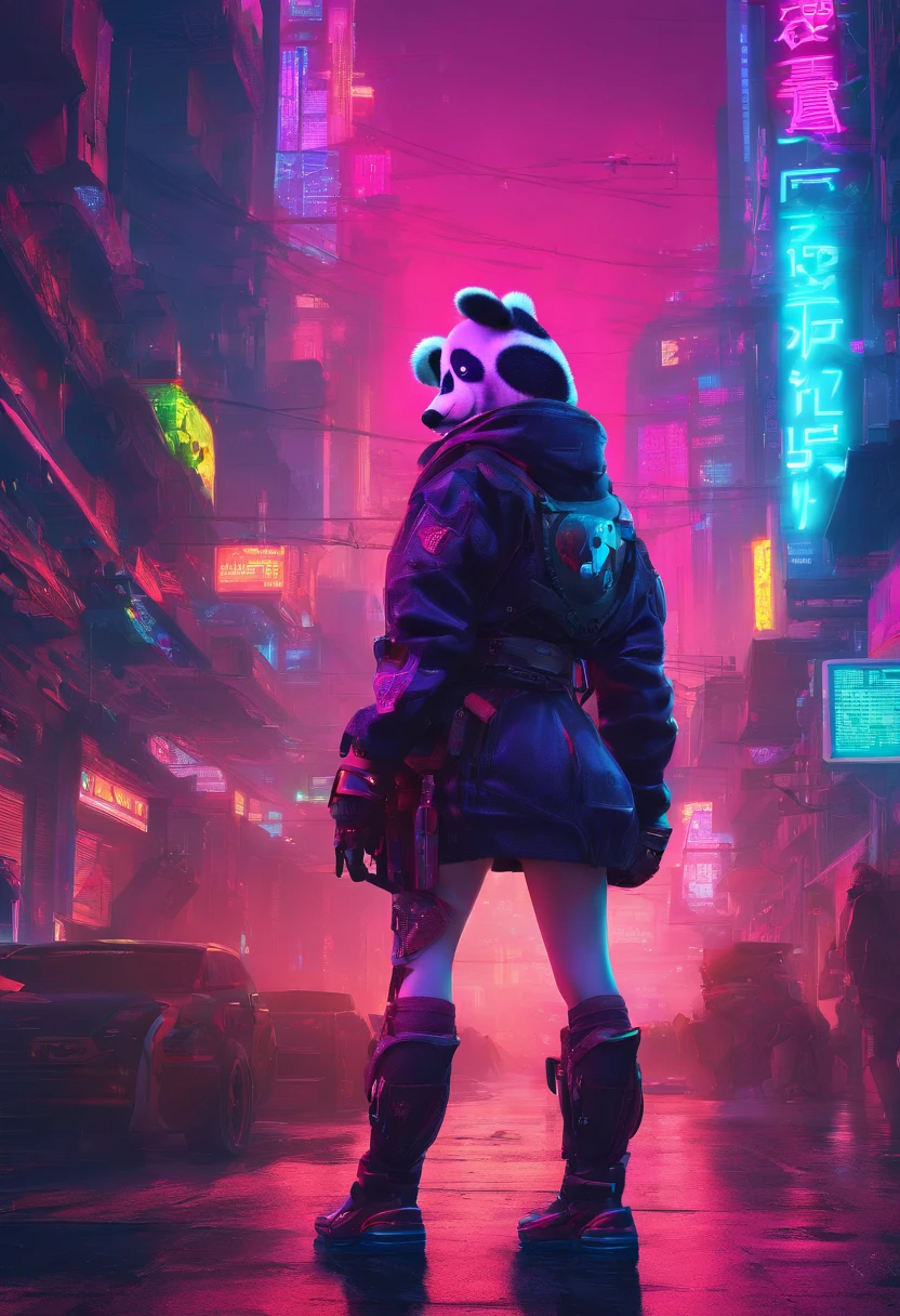 girl with the big panda