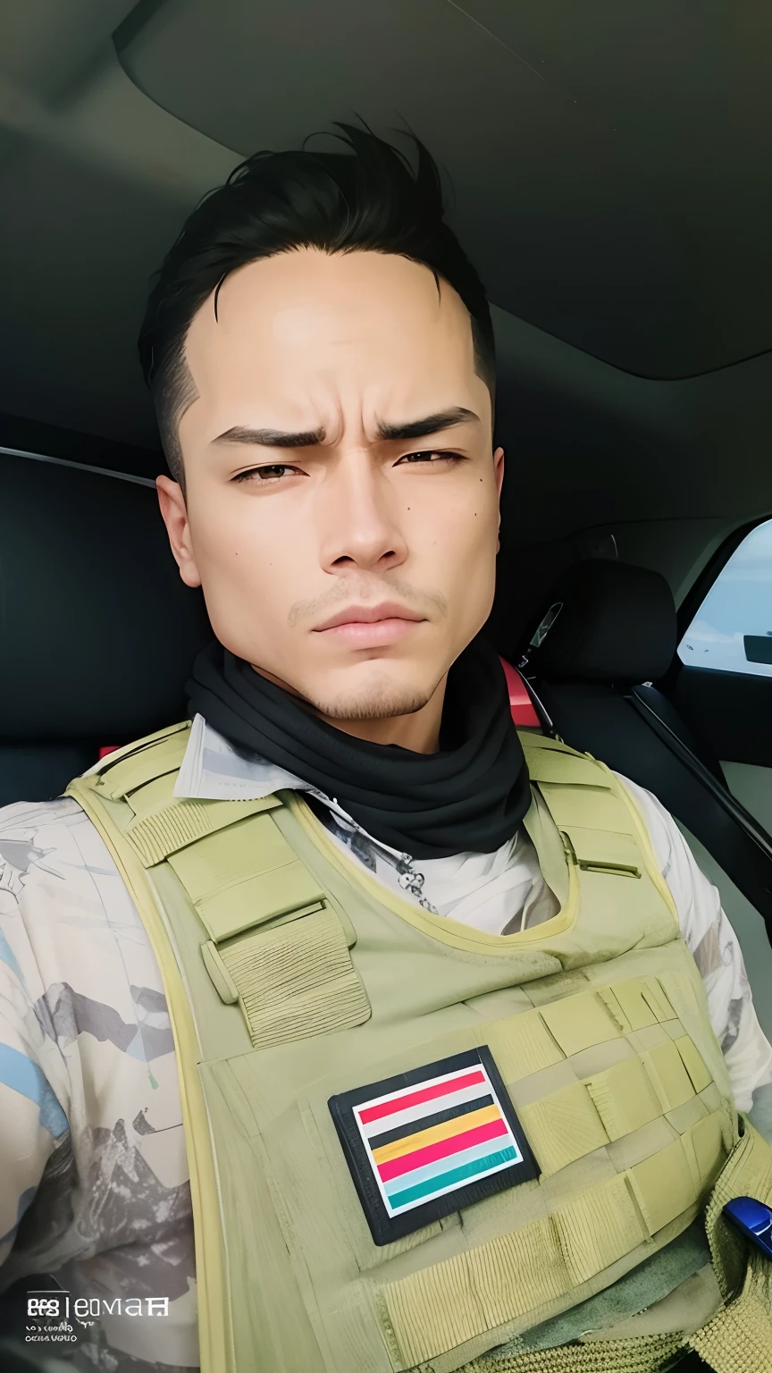 Gangster realistic anime , smooth skin