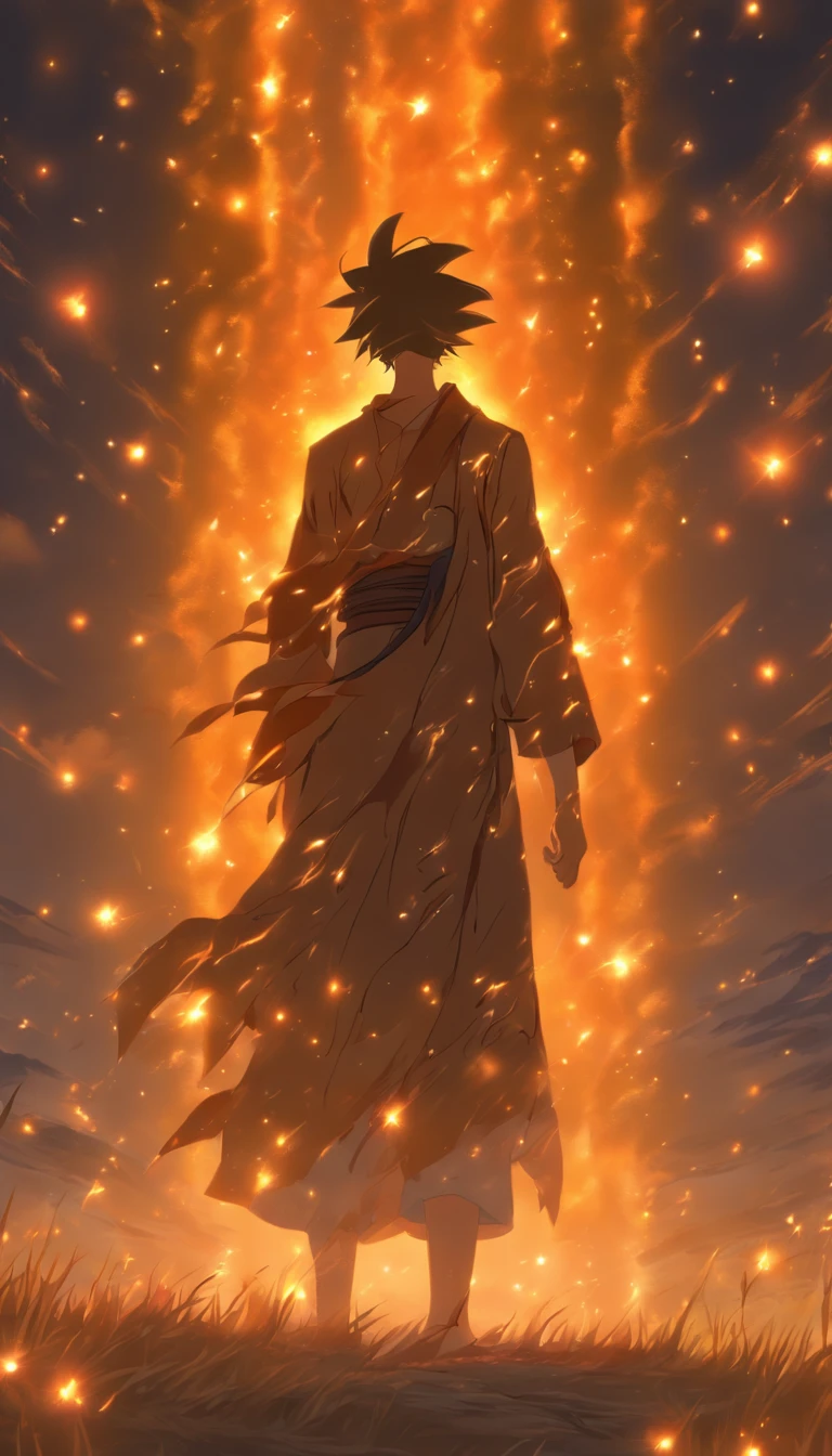 /imagine prompt: A young man standing in a desolate valley, the glowing sect system on his body revealing the status of the sect, fear and realization in his eyes, desperately searching for an escape route in the barren surroundings, ,32k, best quality, masterpiece, super detail, high details, by Makoto Shinkai ,in the style of the stars art group xing xing, --niji 5"