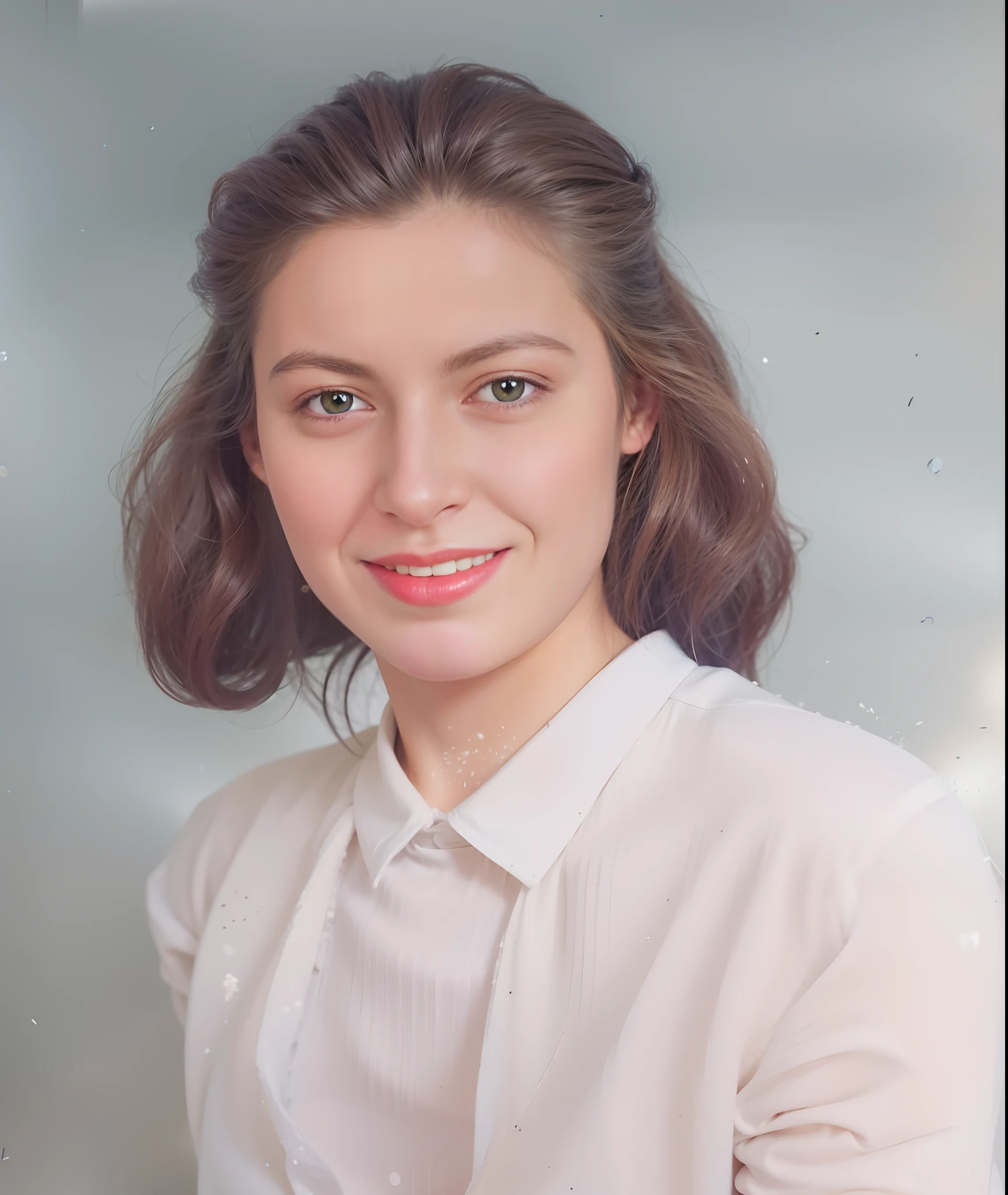 High quality image, masterpiece, detailed hair texture, detailed skin texture, detailed cloth texture, 8k, ultra detailed skin texture, skin pores, portrait of a woman, wearing shirt