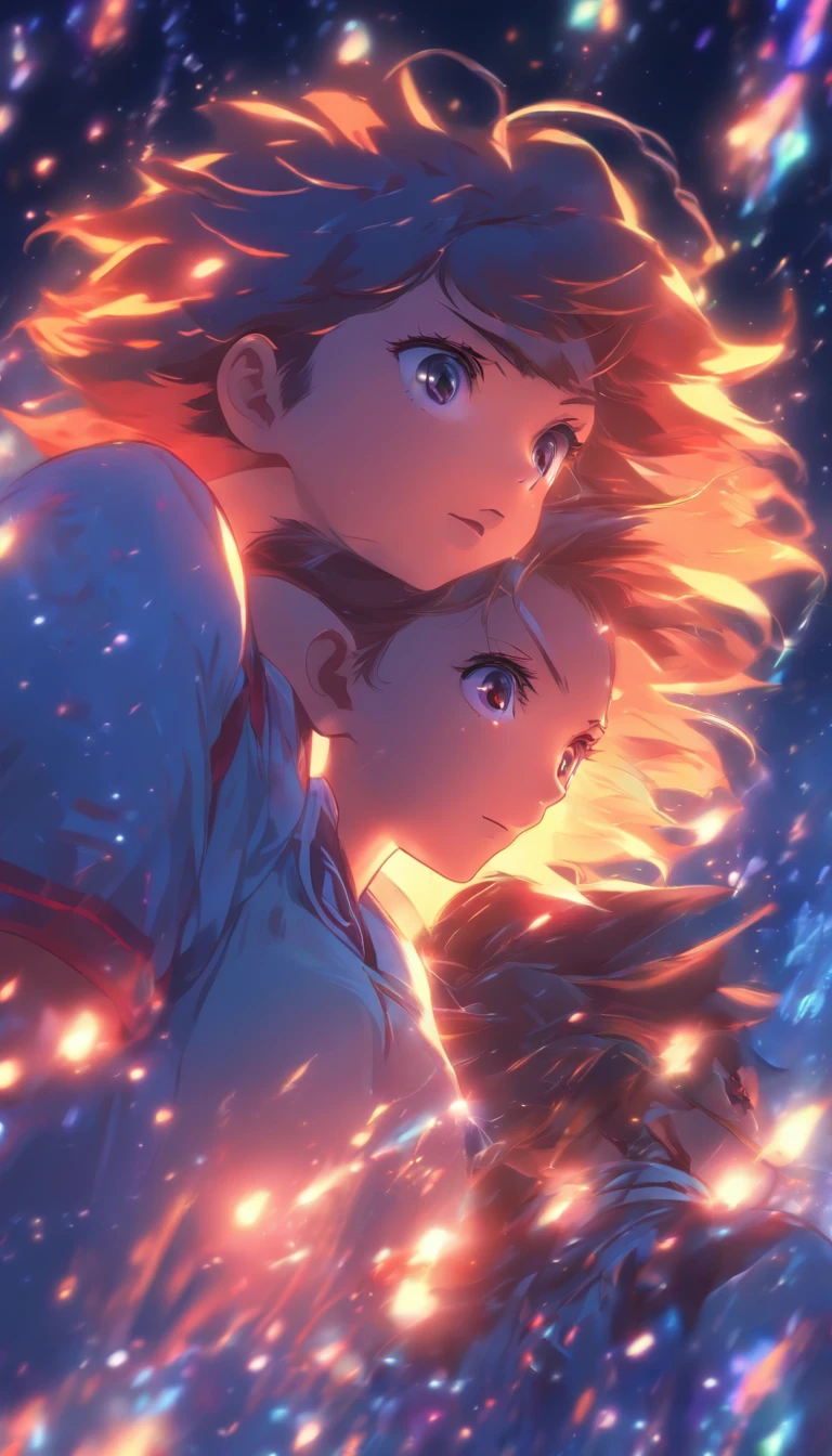 /imagine prompt: Two girls, one beautiful and one gentle, looking nervously ahead, expressing worry and unease in their eyes, surrounded by a dark atmosphere with an evil force approaching, ,32k, best quality, masterpiece, super detail, high details, by Makoto Shinkai ,in the style of the stars art group xing xing, --niji 5"