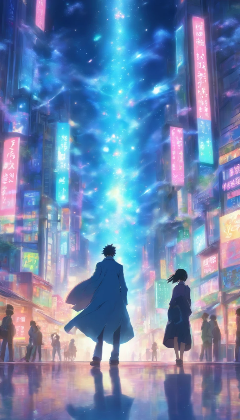 /imagine prompt: A middle-aged man, tall and grim-faced, groans. He throws a pair of pills towards two women. The surroundings are dark and eerie. ,32k, best quality, masterpiece, super detail, high details, by Makoto Shinkai ,in the style of the stars art group xing xing, --niji 5"