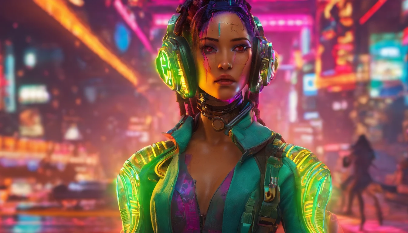 (highly detailed: 1.2), (Canon EOS R6 with the best picture quality: 1.2), (8K: 1.0), (EMB-RRF-Byshaw: 1.0), (The cybernetic head that opens in the middle has a lot of large black tattoos,Show inside, Detal Face, hyper detail eyes,Wearing high-tech sunglasses with a holographic display 1.2), foco nítido (an award winning photograph: 1.2), (subsurfacescattering: 1.2), (subsurfacescattering: 1.2). 1.1) (A beautiful ultra-fine robot: 1.2), ( Ultra-fine hair: 1.2), (wonderful body: 1.2), (full bodyesbian: 1.2), (Dynamic stance :1.2), neon glowing, (detailed cybernetic eyes:1.1), Close-up (hyper realisitc:1.2), roleplaying, Cyberpunk 2077 style, Dramatic lighting, (Highly detailed futuristic cityscapes:1.2), (scientific fiction: 1.2). 1.2), professional portrait photography, por WLOP greg rutkowski, Jeffrey Simpson, Alphonse Mucha