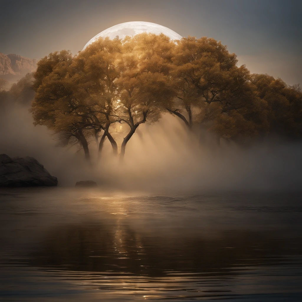 themoon, Moon cake, Mid-Autumn Festival, partially underwater shot, polar opposites, high detail, Romanticism, god rays, ray tracing, UHD, retina, masterpiece, ccurate, anatomically correct, super detail, high details, high quality, award winning, best quality, highres, 16k, textured skin