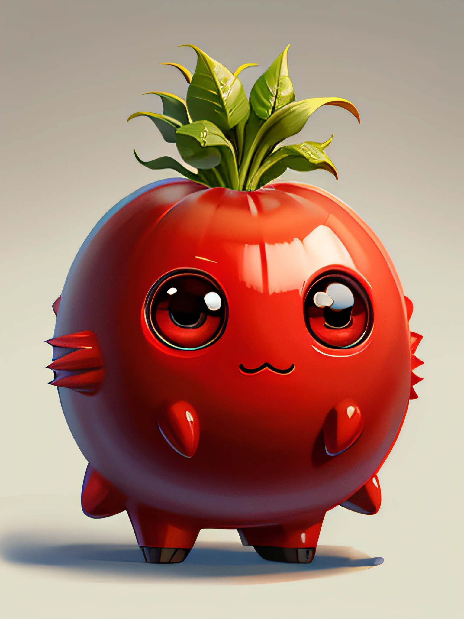 "Create masterpieces of cute creatures with super detailed concept art，Inspired by goji berries:. Unleash your inner Cu73Cre4ture programmer with the power of steady diffusion，Bring your imagination to life!", Red body, Red goji berry shape, high detal, 4K，wolfberry