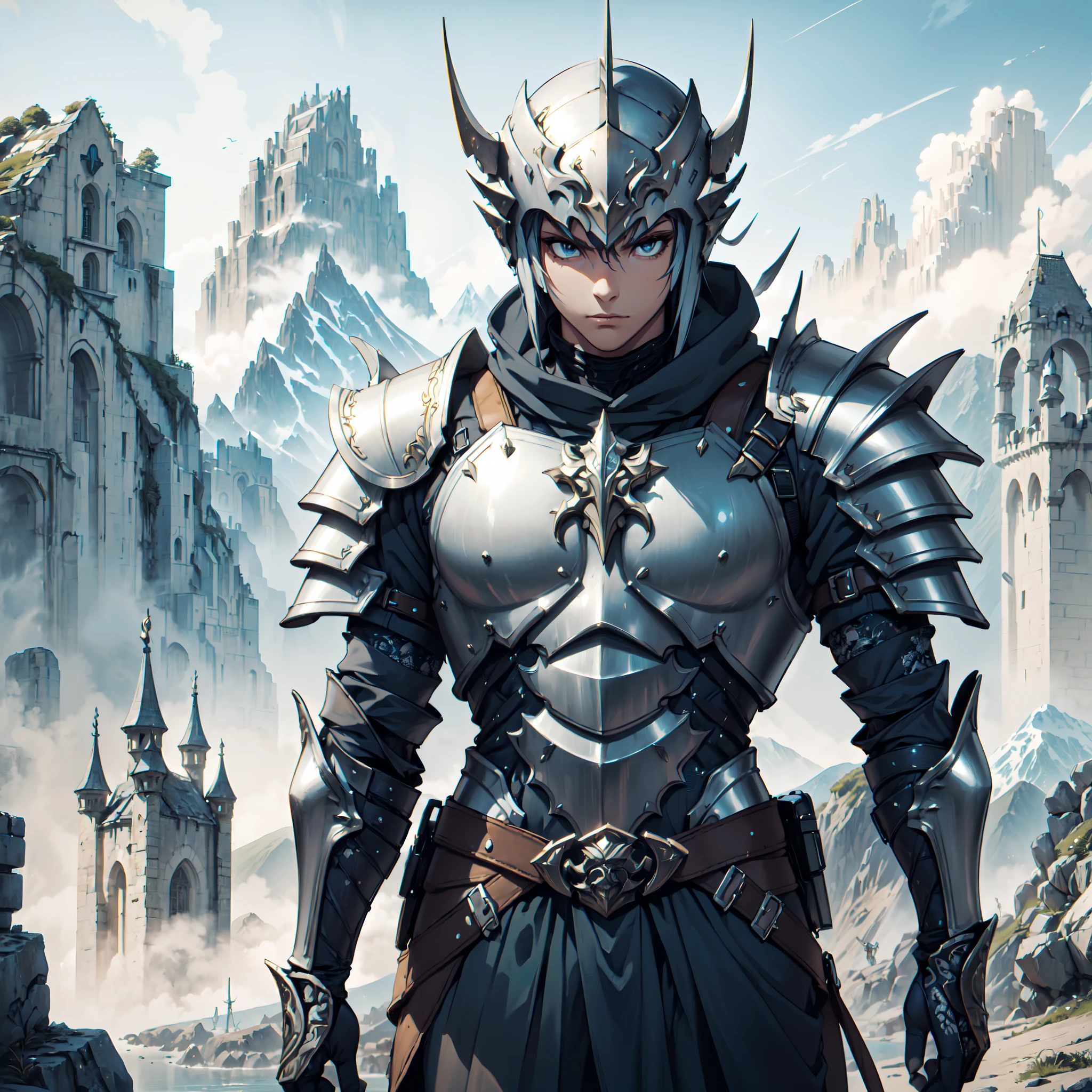 8K,
Hyper Detailed,
Hyper Definition,
Hyper Quality,
Hyper Resolution,
Best Definition,
Best Quality,
Best Resolution,
Perfectly Detailed,
Perfectly Designed,
Precisely Detailed,
Precisely Designed,
Extremely Detailed,
Extremely Designed,
Ultra High Definition,
Ultra High Quality,
Ultra High Resolution,
Masterpiece,
Body Shot,
Anime,
1 Boy,
Handsome,
(((Hyper Detailed Armor Plates))),
(((Hyper Detailed Cuirass))),
(((Hyper Detailed Clothes))),
(((Hyper Detailed Baron Armor))),
(((Castles & Mountains Background Scenery))),