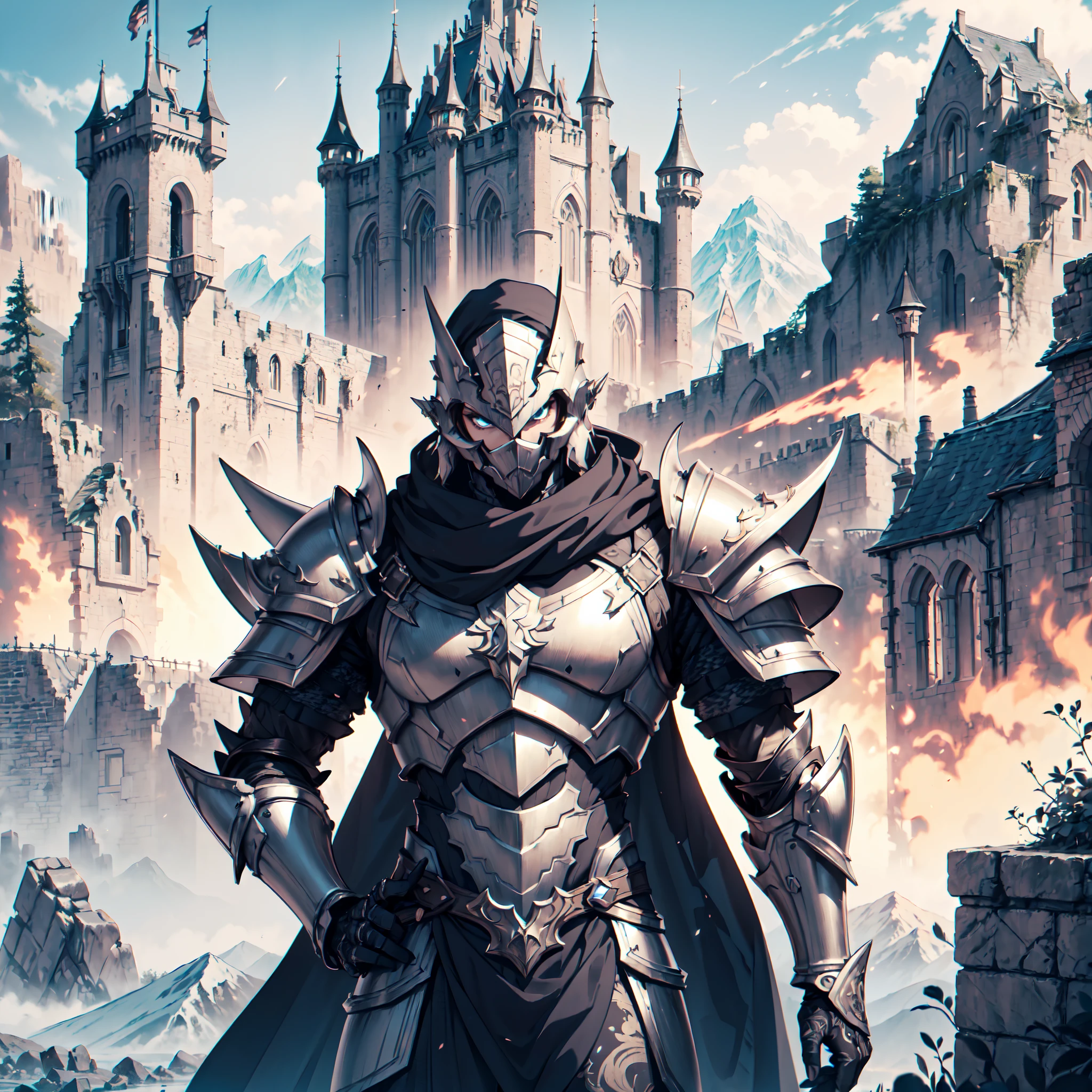 8K,
Hyper Detailed,
Hyper Definition,
Hyper Quality,
Hyper Resolution,
Best Definition,
Best Quality,
Best Resolution,
Perfectly Detailed,
Perfectly Designed,
Precisely Detailed,
Precisely Designed,
Extremely Detailed,
Extremely Designed,
Ultra High Definition,
Ultra High Quality,
Ultra High Resolution,
Masterpiece,
Body Shot,
Anime,
1 Boy,
Handsome,
(((Hyper Detailed Armor Plates))),
(((Hyper Detailed Cuirass))),
(((Hyper Detailed Clothes))),
(((Hyper Detailed Baron Armor))),
(((Castles & Mountains Background Scenery))),