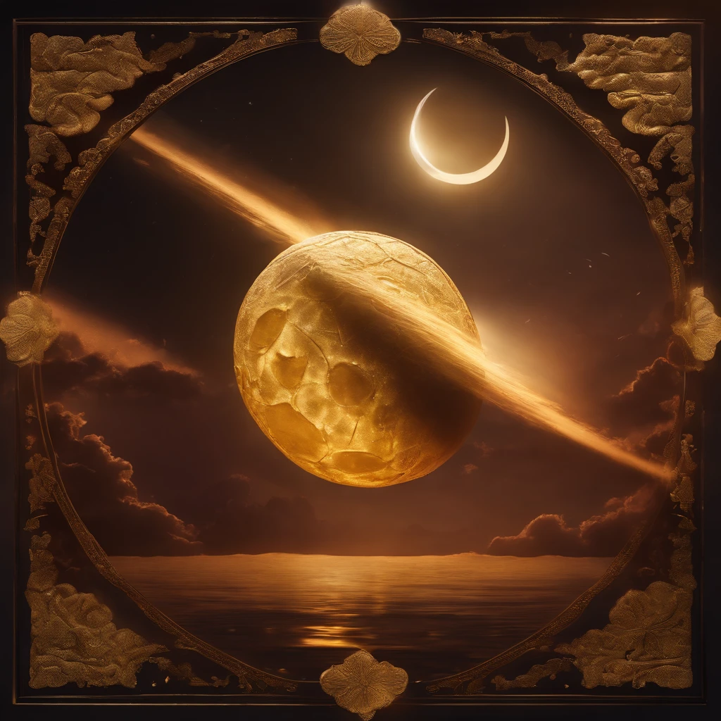themoon, Moon cake, Mid-Autumn Festival, partially underwater shot, polar opposites, high detail, Romanticism, god rays, ray tracing, UHD, retina, masterpiece, ccurate, anatomically correct, super detail, high details, high quality, award winning, best quality, highres, 16k, textured skin