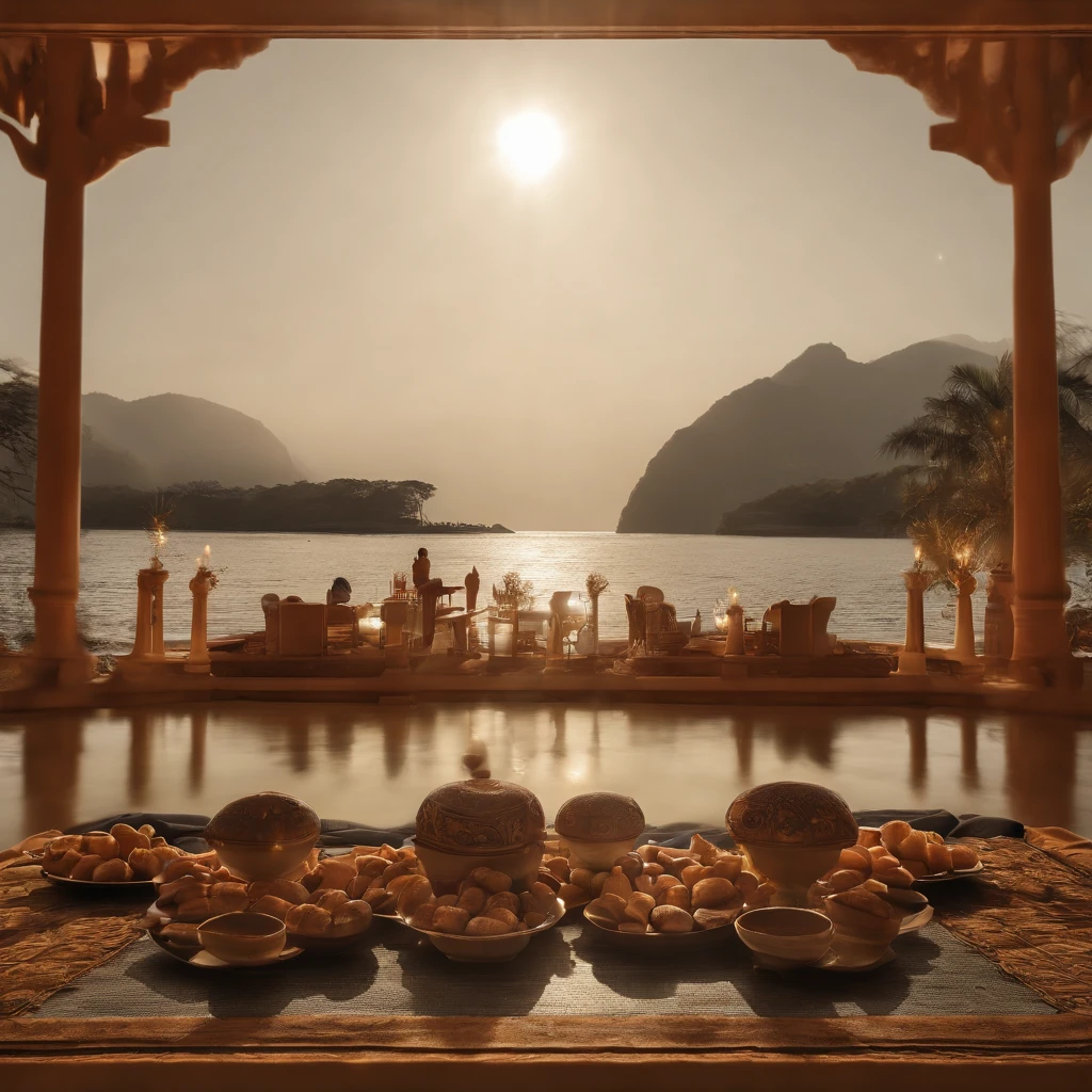themoon, Moon cake, Mid-Autumn Festival, partially underwater shot, polar opposites, high detail, Romanticism, god rays, ray tracing, UHD, retina, masterpiece, ccurate, anatomically correct, super detail, high details, high quality, award winning, best quality, highres, 16k, textured skin