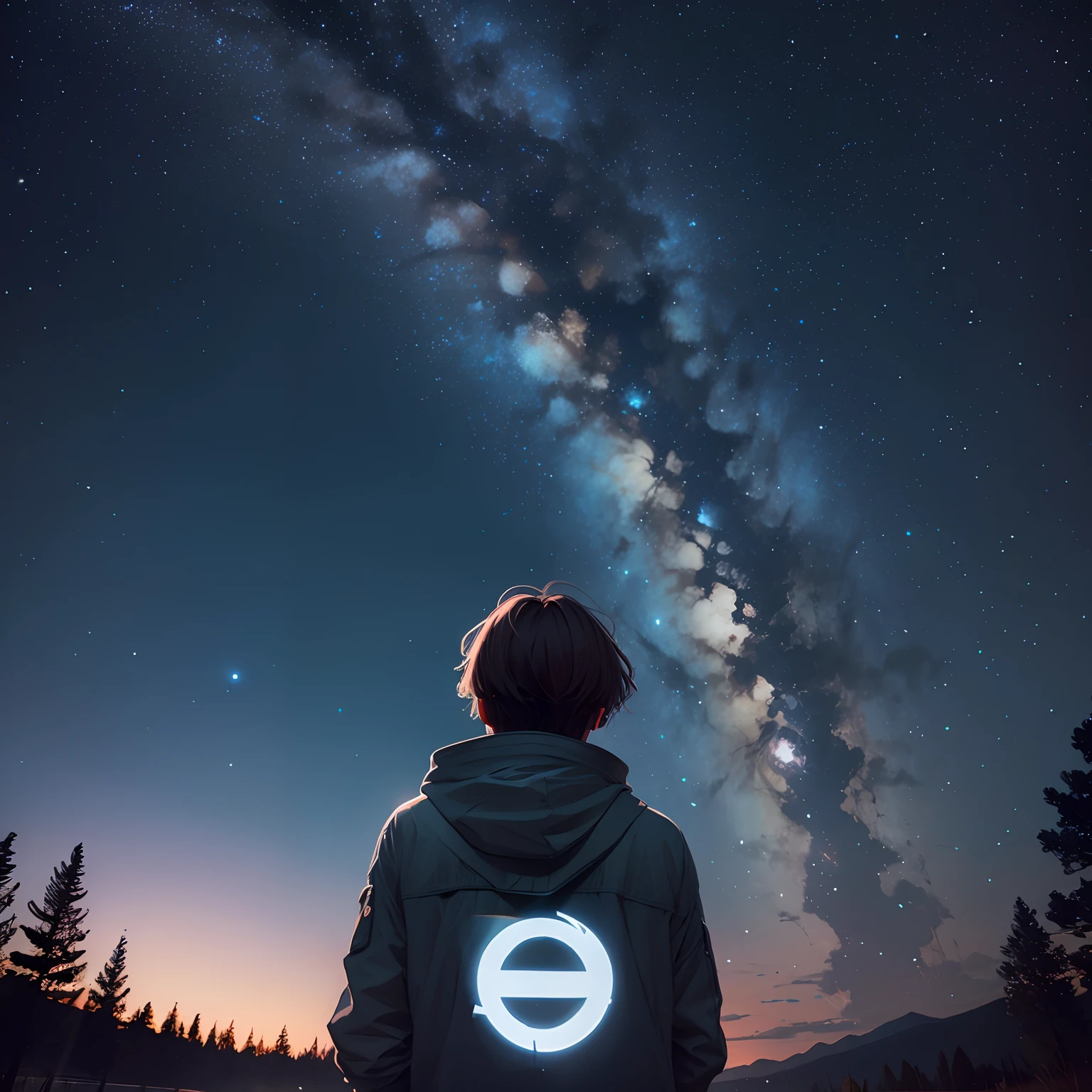 Paint the symbol white color, combinando luz ambiente