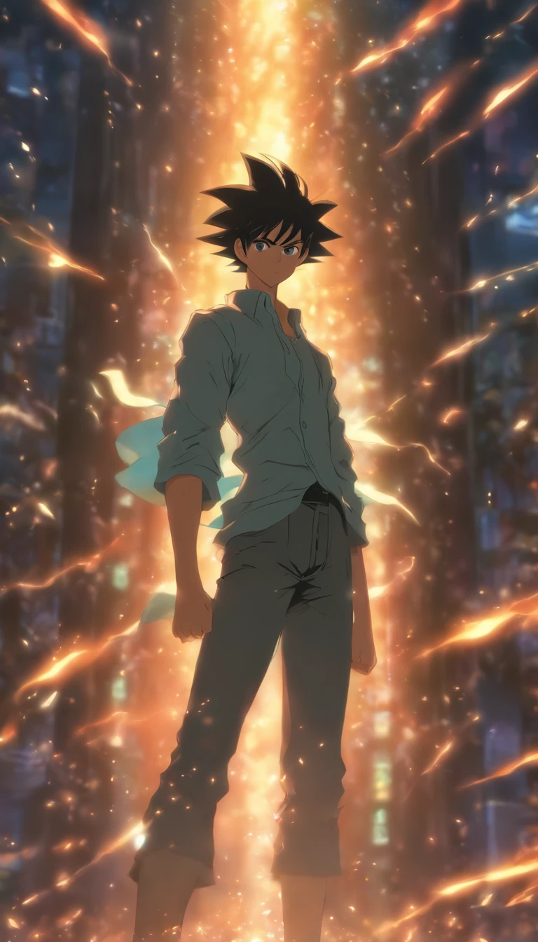 /imagine prompt: A furious young man standing in the center of the room, pointing at the person in front of him with a look of indignation and dissatisfaction, surrounded by a secret room filled with hidden weapons, with a hint of cunningness in the dim light, ,32k, best quality, masterpiece, super detail, high details, by Makoto Shinkai ,in the style of the stars art group xing xing, --niji 5"