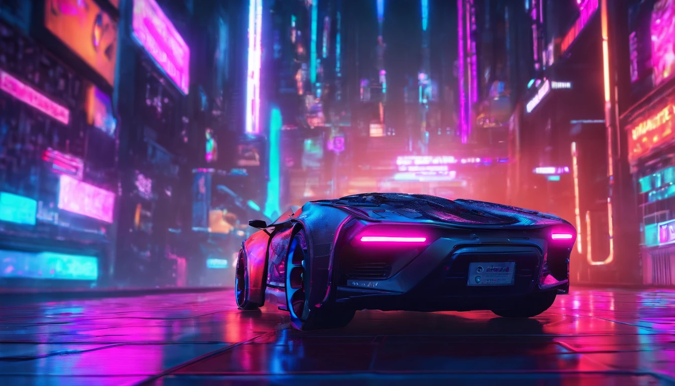 Cute woman enjoying night view in futuristic vehicle in futuristic world。The bright lights of the building illuminate the beauty。Faces are realistic。3d anime。Japan and half of Romania。
