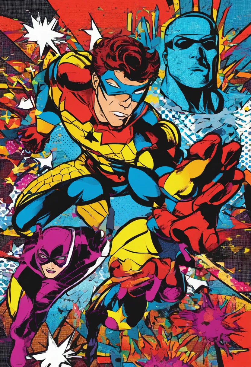 Superhero, estilo marvel, homem, adolescente