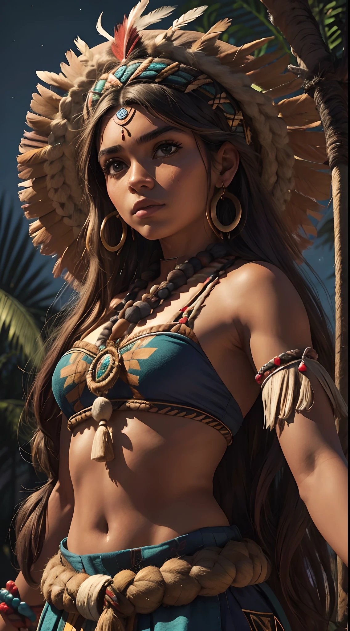 girl, teen,native samoan warrior, weapon in hand, accesories, small breasts,naked,battle facepaint, vibrant appearance, creative behavior, imaginative, sensual, spontaneous, highest quality, skin texture, intricate details, (cinematic lighting), RAW photo, 8k