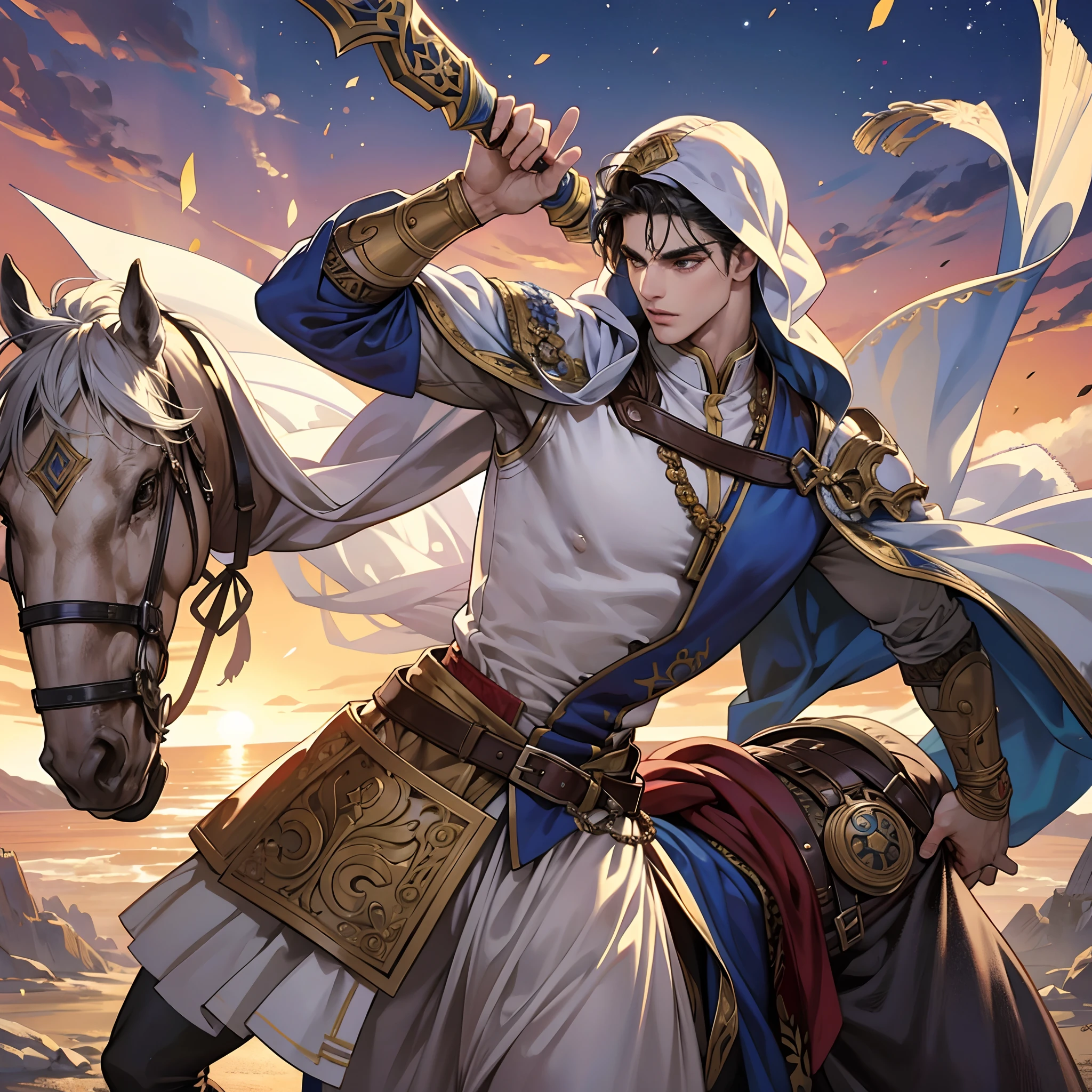 Arabian male muscular moroccan warrior medieval moroccan hyper realistic super detailed Dynamic shot master correct Anatomy poses hyper realistic super detailed faces différent poses différent designs