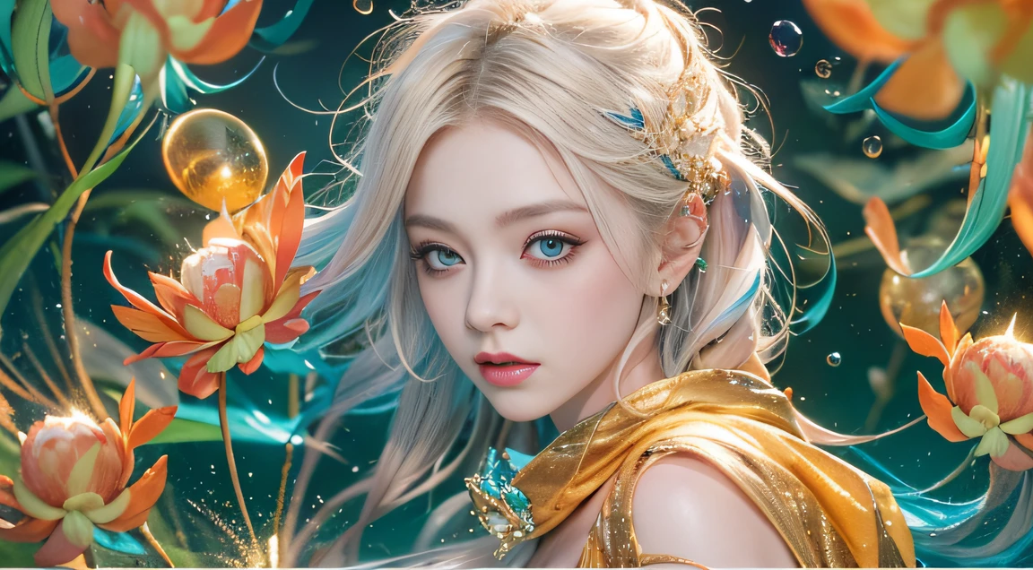 total bosy, (8k, RAW photo: 1.2), top quality, ultra high resolution, dramatic angle, (fluttering detailed color splash), (illustration), (one girl))), (long hair), (rain: 0.9), (headdress: 1.4), there is an ancient palace next to the girl, Hanf, (emphasis), Color ink painting, (splash color), splash color, (((colorful))), (Sketch: 0.8), Masterpiece, Best Quality, Beautiful Paintwork, Very Detailed, (Denoise: 0.6), [Splash Ink], (Ink Refraction)), (Beautiful Detailed Sky), Moon, Very, Detail, (Masterpiece, Best Quality, Very Detailed) CG Unity 8k wallpaper, masterpiece, best quality, super detail), (garlic),
