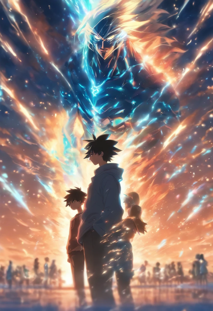 /imagine prompt: An old elder looking at the young people with a hint of determination and resolution in his eyes, ,32k, best quality, masterpiece, super detail, high details, by Makoto Shinkai ,in the style of the stars art group xing xing, --niji 5"