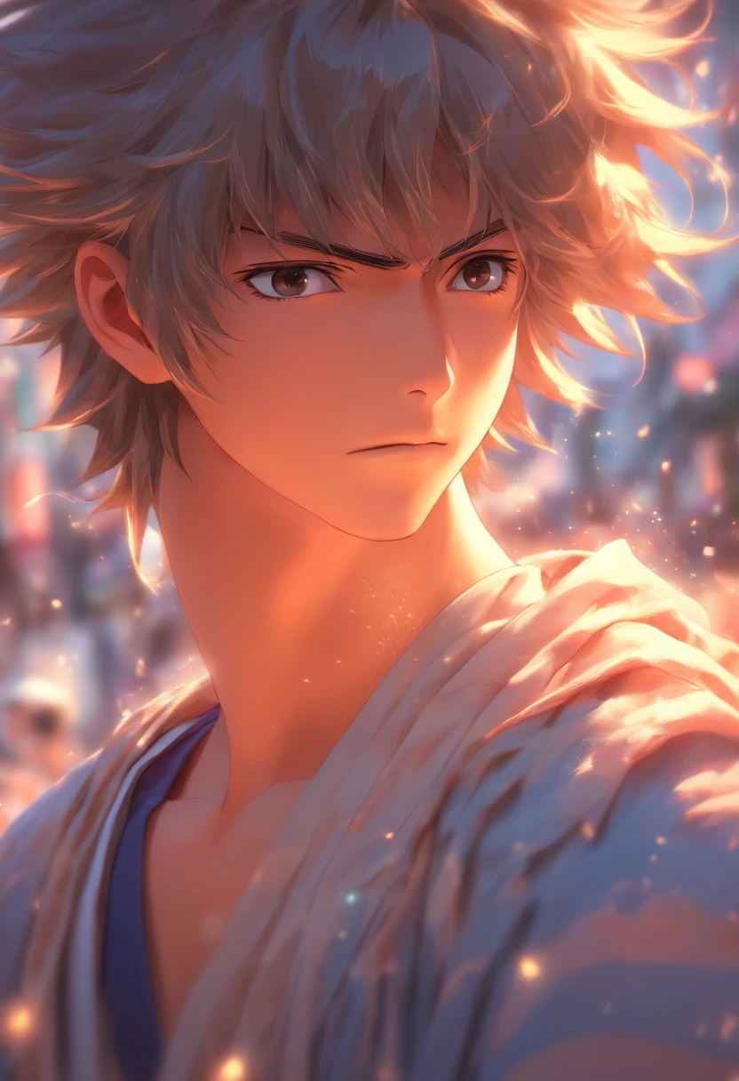 /imagine prompt: A calm man suddenly spoke, Peaceful environment,Long Wushuang had a calm expression on his face, ,32K, Best quality, Masterpiece, Super detail, High details, By Makoto Shinkai ,in the style of the stars art group xing xing, --niji 5