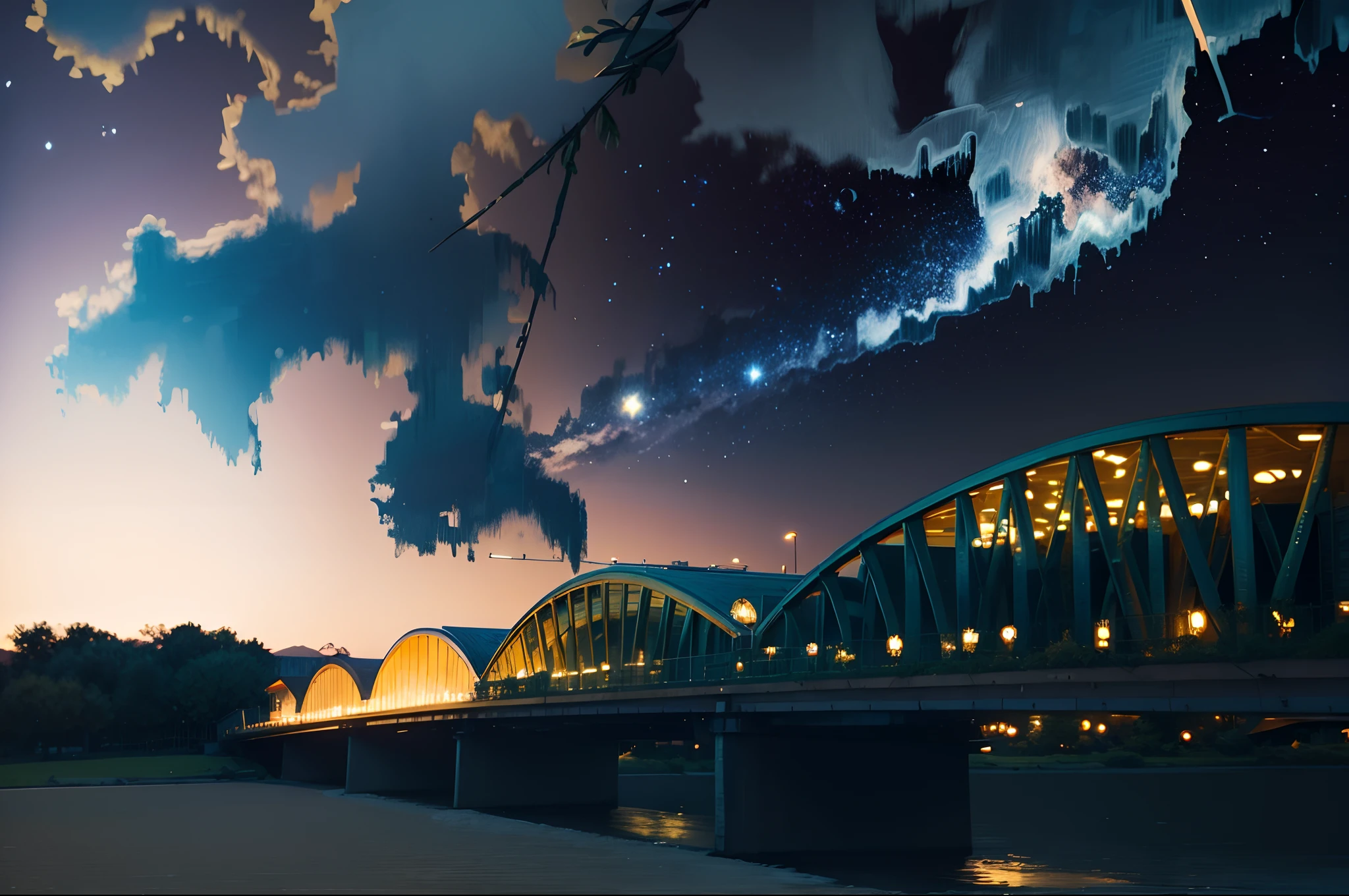 Make an realistic Van Gogh’s Starry Night picture