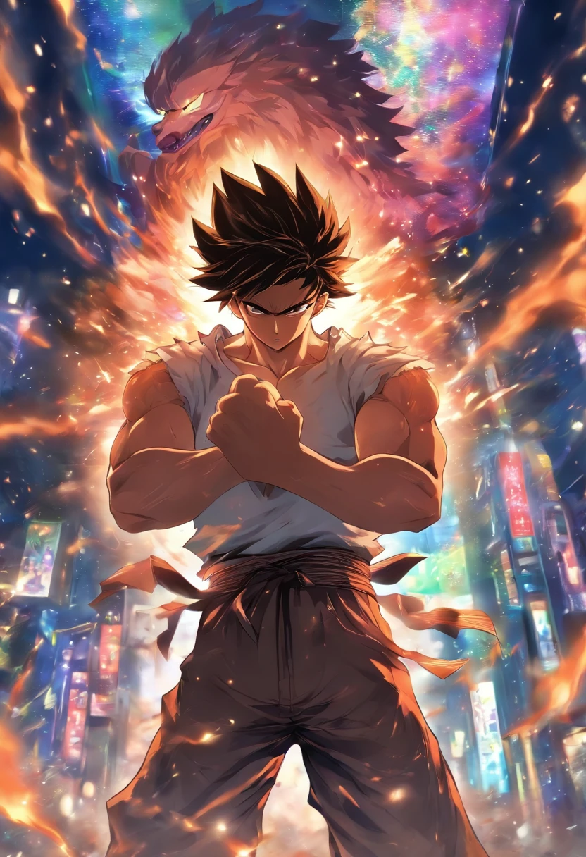 /imagine prompt: A young man with furrowed brows, clenching his fists tightly, as if silently venting his anger in his heart, with a suppressed atmosphere and a trembling space, ,32k, best quality, masterpiece, super detail, high details, by Makoto Shinkai ,in the style of the stars art group xing xing, --niji 5"