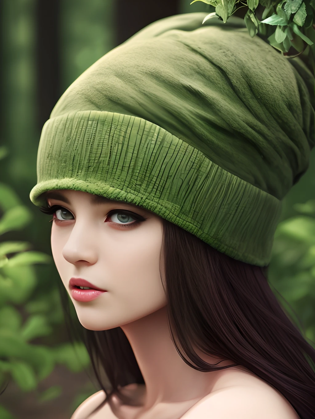 Beautiful women, green and purple dress,white body ,beautiful masterpiece , forest , netural view, close up photoshot ,beautiful face structures, 2.5d, 32k, pixel, graphics, cgsociety 9, beautiful girl ,hyper detailed, hyper realistic