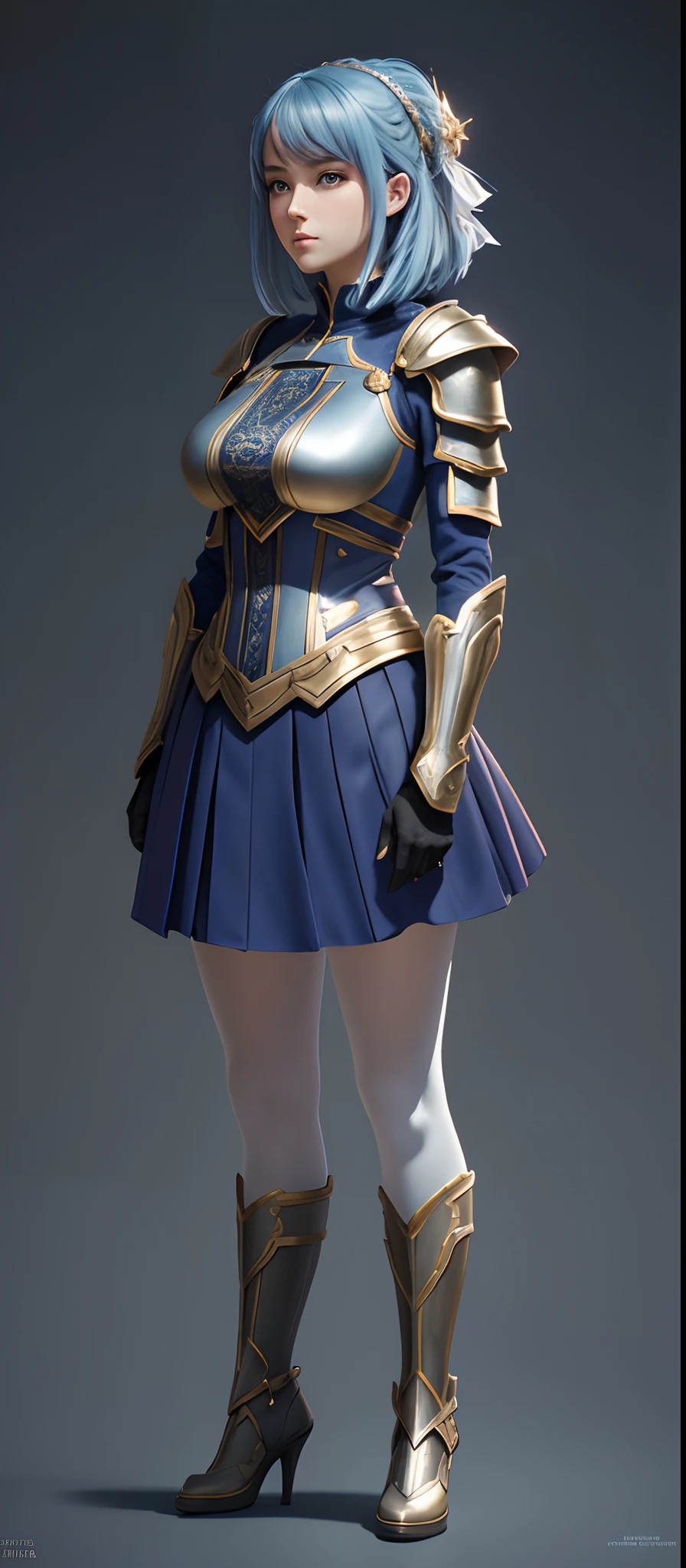 ((Masterpiece, Highest quality)), Detailed face, CharacterDesignSheet， full bodyesbian, Full of details,, Highly detailed, Depth, Many parts，Beautiful paladin girl，Holding a shield，Extremely beautiful，High Balance, Natural light, Lace，lacepantyhose，starrysky，Star blue hair,hentail realism, shadowing,character sheets, reference sheet, Standing painting, 8K, Super detail, 1080p, Women's HD，Slim，femele, 16k, A high resolution, Best quality, High quality, Anatomically correct, Masterpiece, ccurate, hyper HD，As graceful as a swan，unreal-engine， Ghibli-like colors,   anime big breast,  Standing painting, angle of view,Yarn skirt，ssee-through
