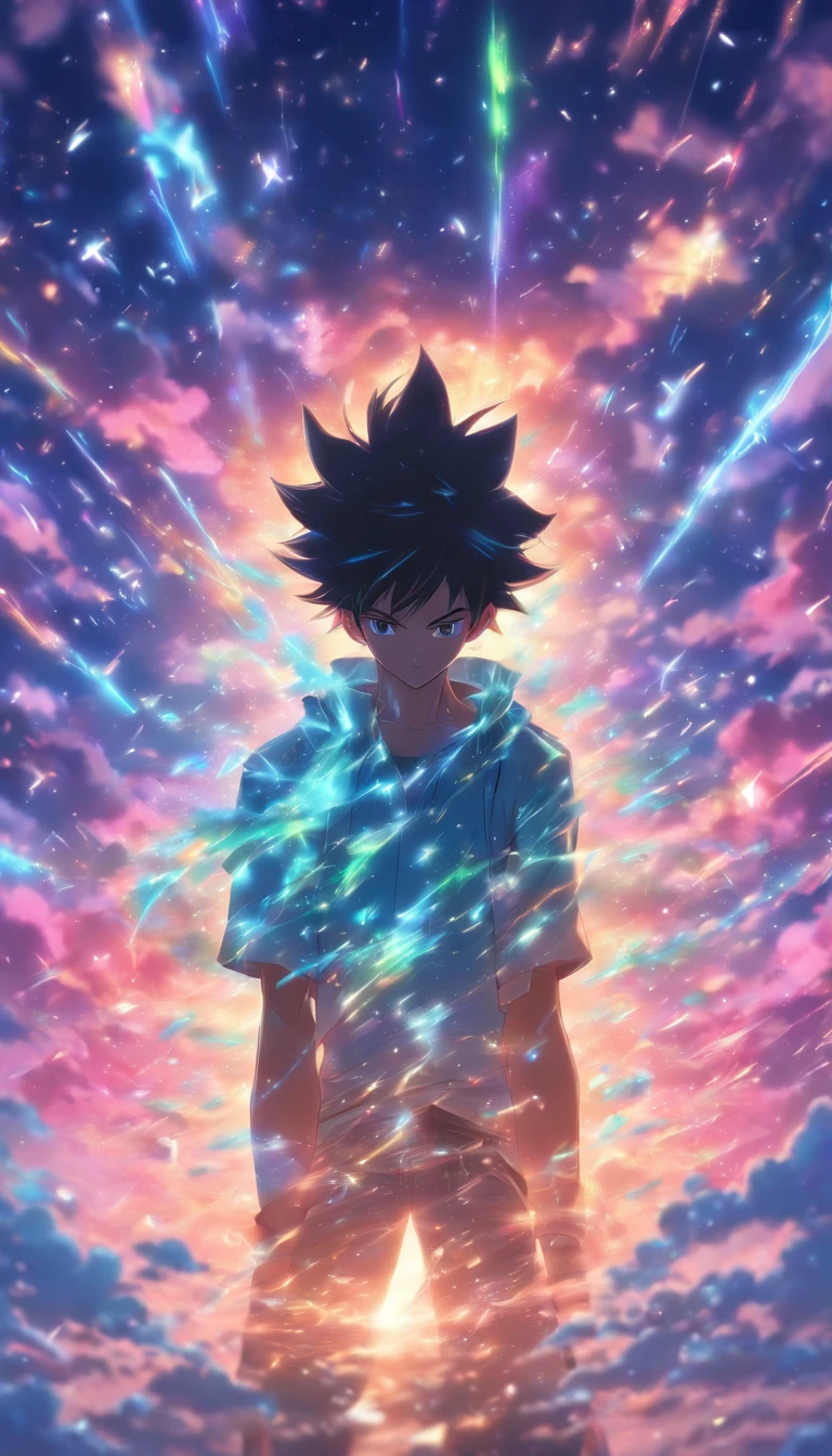 /imagine prompt: A young man with a confused expression, surrounded by emptiness, as if he is in a void, ,32k, best quality, masterpiece, super detail, high details, by Makoto Shinkai ,in the style of the stars art group xing xing, --niji 5"