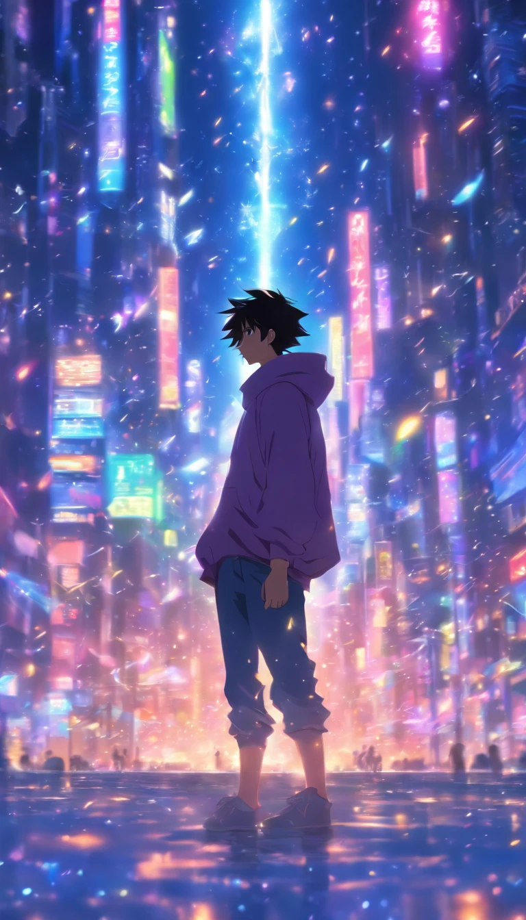 /imagine prompt: A young man with a confused expression, surrounded by emptiness, as if he is in a void, ,32k, best quality, masterpiece, super detail, high details, by Makoto Shinkai ,in the style of the stars art group xing xing, --niji 5"