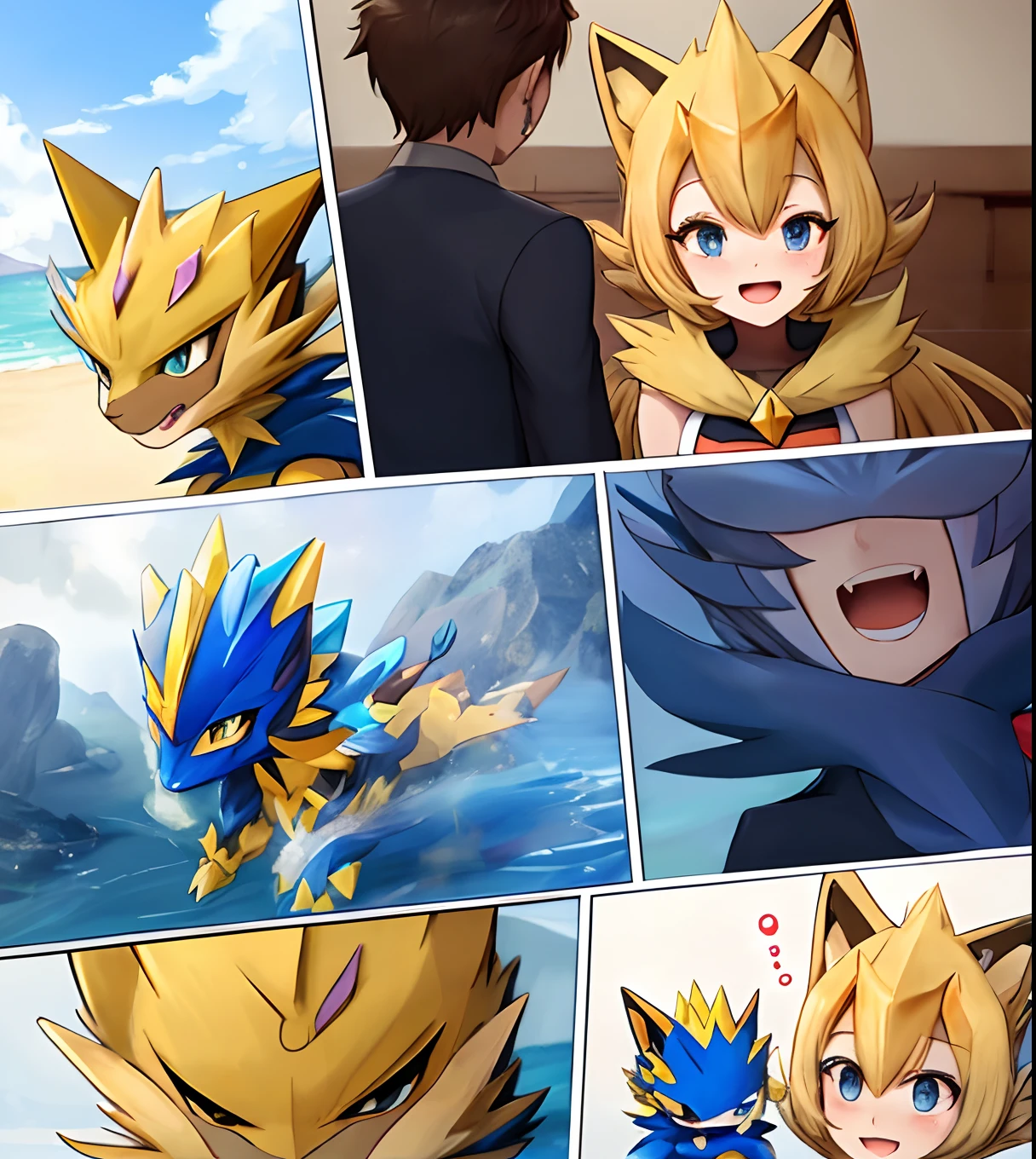 Zeraora and Cinderace dating pokemon