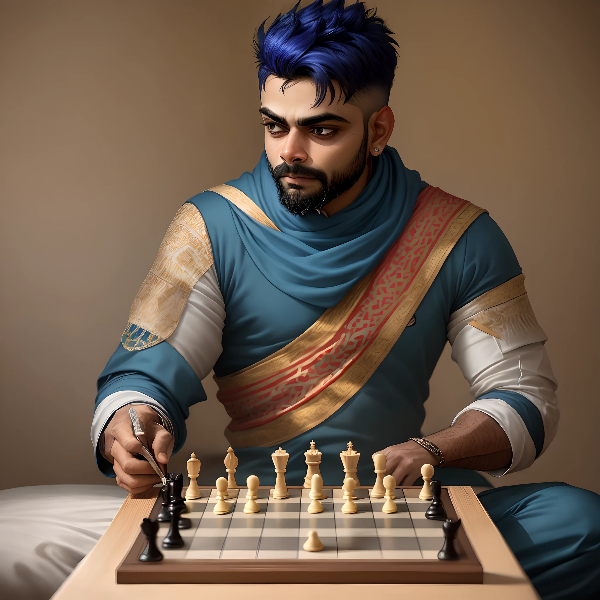 Virat playing chess