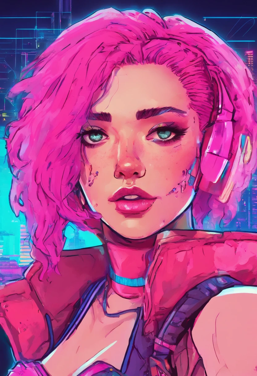  SCORE_9, SCORE_8_UP, SCORE_7_UP, SCORE_6_UP, MASTERPIECE, BEST QUALITY, HIGH QUALITY, HIGHRES, ABSURDRES, PERFECT COMPOSITION, INTRICATE DETAILS, ULTRA-DETAILED, PERFECT FACE, PERFECT EYES, NEWEST, nsfw,1girl, solo, super slutty girl, erotic, cyberpunk, looking_at_viewer, blurry, ponytail, long_hair, undercut, blurry_background, tattoo, neon_lights, earrings, jewelry, night, pink_eyes, large breasts, from_side, multicolored_hair, oversize crop top, underboobs, thick hips, round peachy butt, purple_hair, outdoors, stud_earrings, depth_of_field, ear_piercing, bandaid_on_face, looking_back, bandaid, half-closed_eyes, forehead_mark, building, glowneon, cyborg