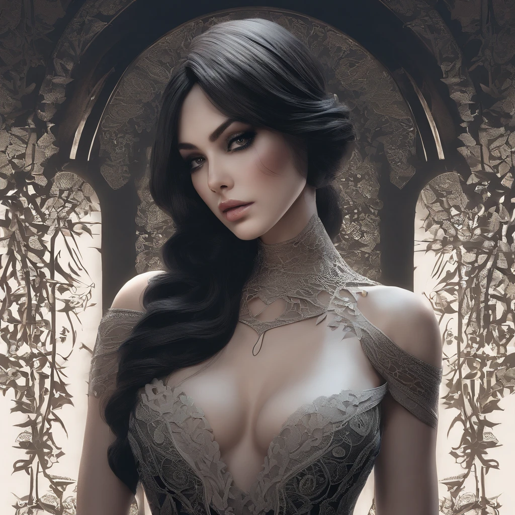 ((Intricate details)),Dark fantasy (/Style/), GLOOMY AMBIANCE, (Beautiful succubus girl, Long hair), (Sexy black lace outfit), (expression) , pastel colour, Sharp focus, Cinematic, (walking pose, Dynamic pose), trending on artstationh, (Majestic oil painting by Ed Brinkie, atey ghailan, author：Jeremy Mann, Greg Manchess),NSFW,style of ohwx, (Beautiful symmetrical puffy eyes)