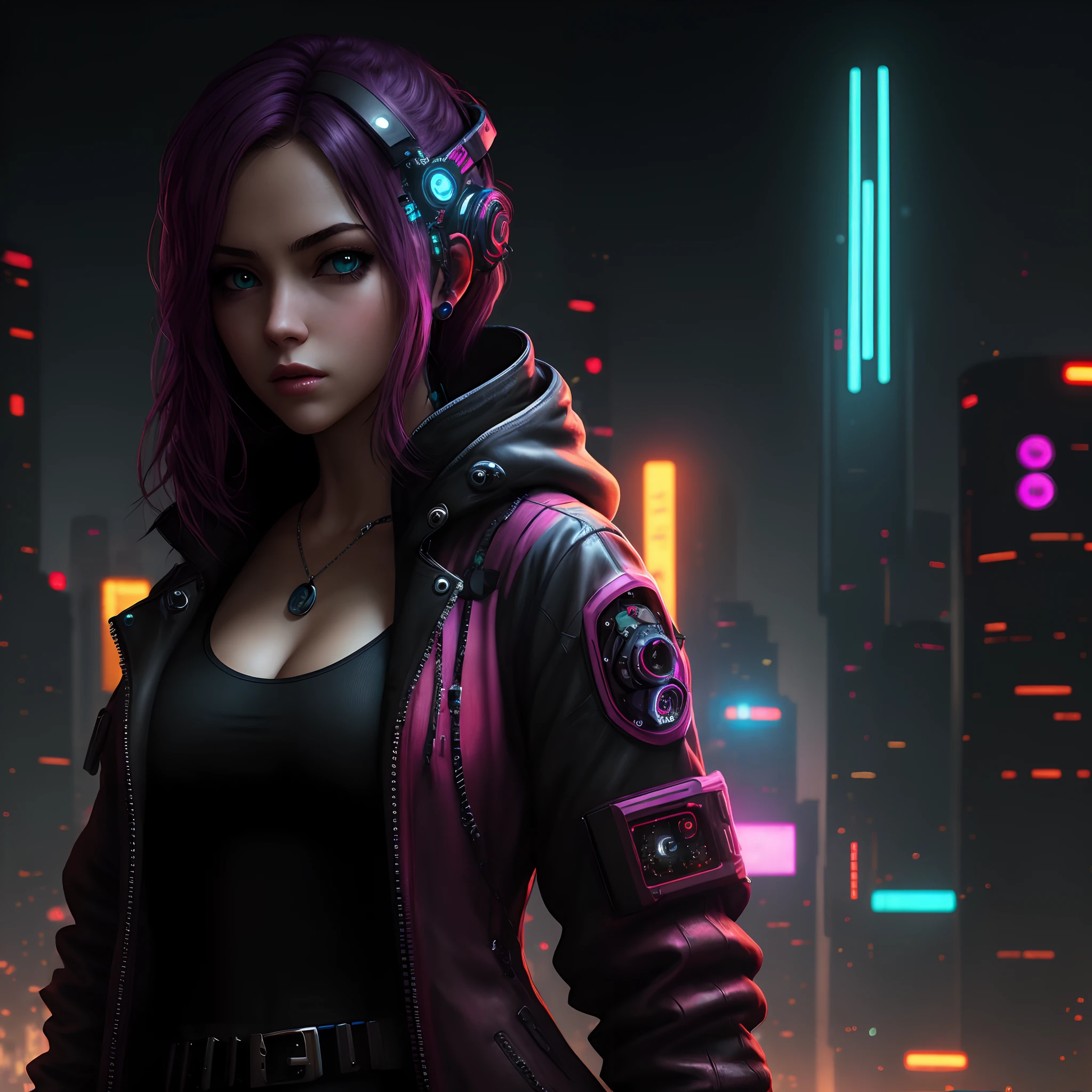 cyberpunk girl resolution 3600×2200