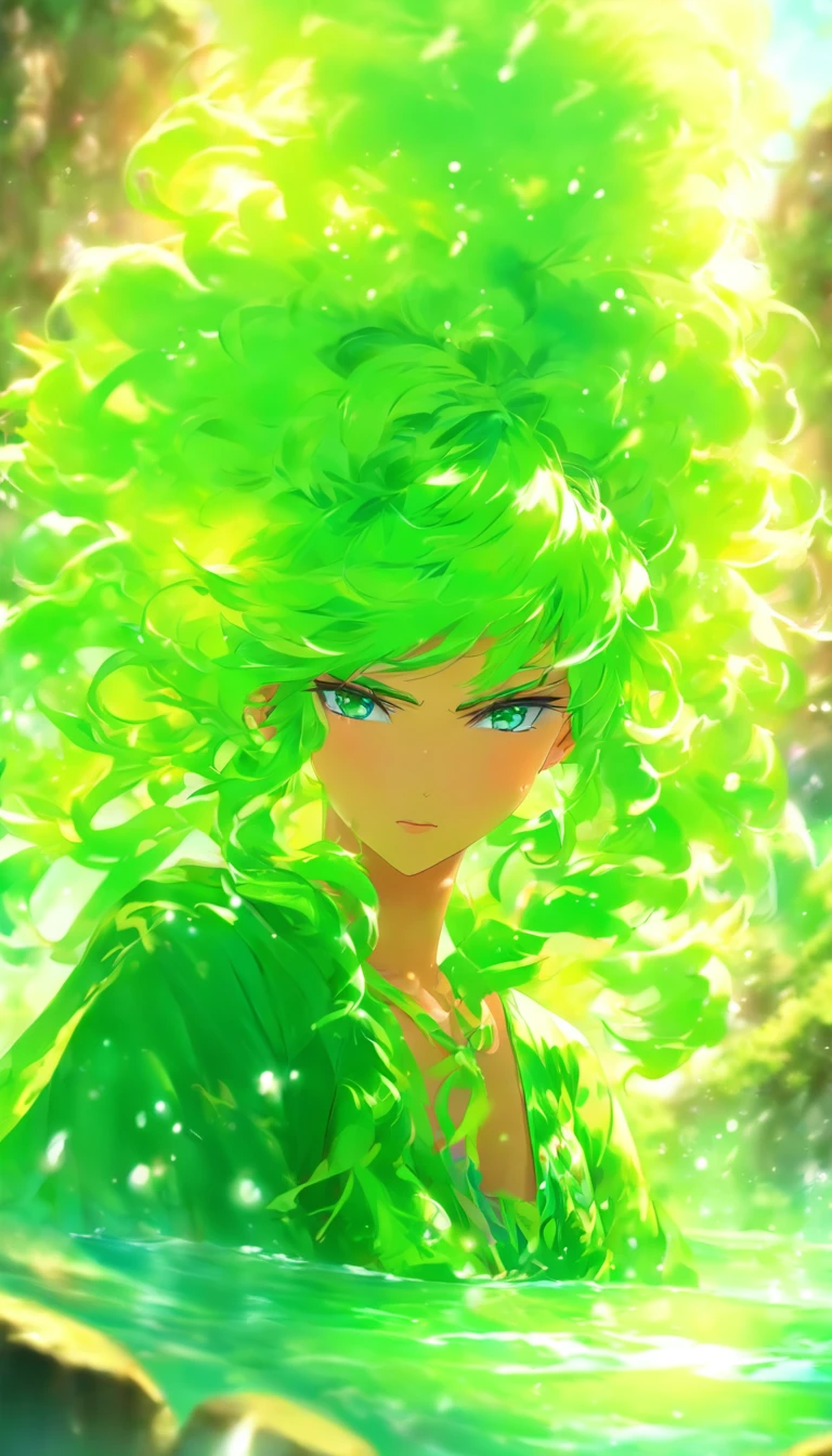 Tracht, Lange Haare, Kizi, 大眼睛, Green mountains and green water,
