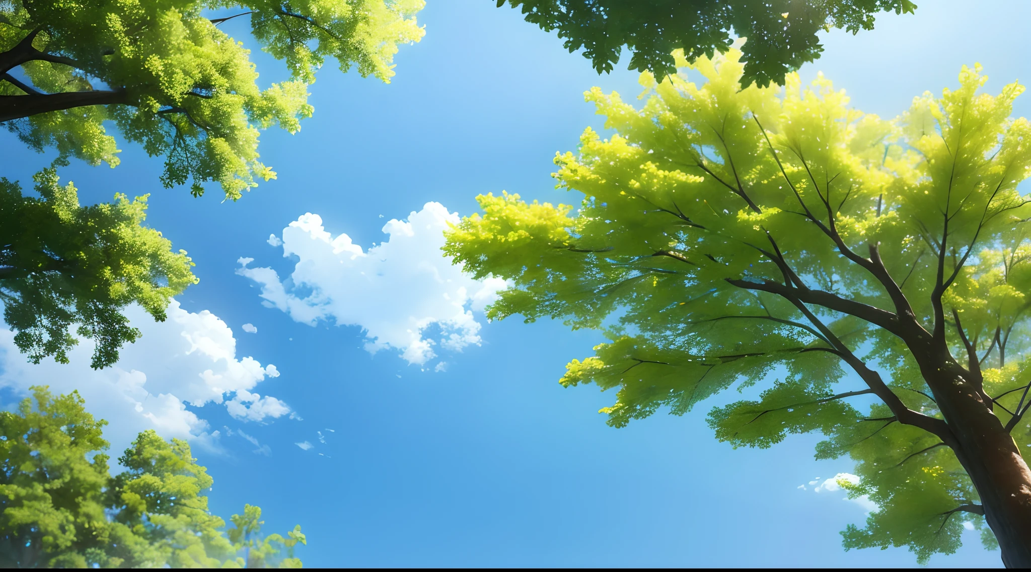 one poplar against the sky, lower angle