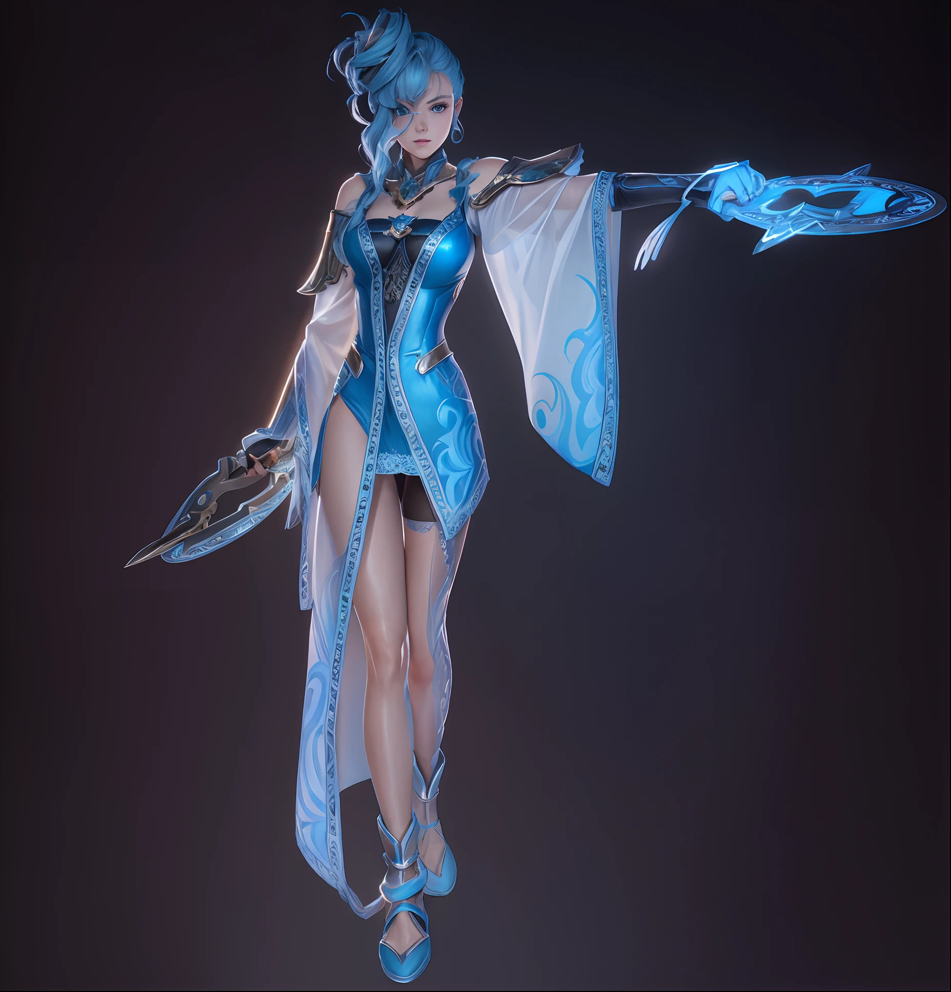 ((Masterpiece, Highest quality)), Detailed face, CharacterDesignSheet, full bodyesbian, Full of details,, Highly detailed, Depth, Many parts,Beautiful paladin girl,Holding a shield,Extremely beautiful,High Balance, Natural light, Lace,lacepantyhose,starrysky,Star blue hair,hentail realism, shadowing,character sheets, reference sheet, Standing painting, 8K, Super detail, 1080p, Women's HD,Slim,femele, 16k, A high resolution, Best quality, High quality, Anatomically correct, Masterpiece, ccurate, hyper HD,As graceful as a swan,unreal-engine, Ghibli-like colors, anime big breast, Standing painting, angle of view,Yarn skirt,ssee-through,blackstockings