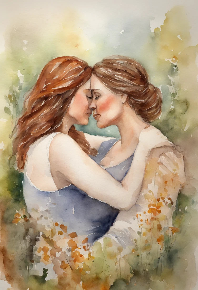 A couple cuddling