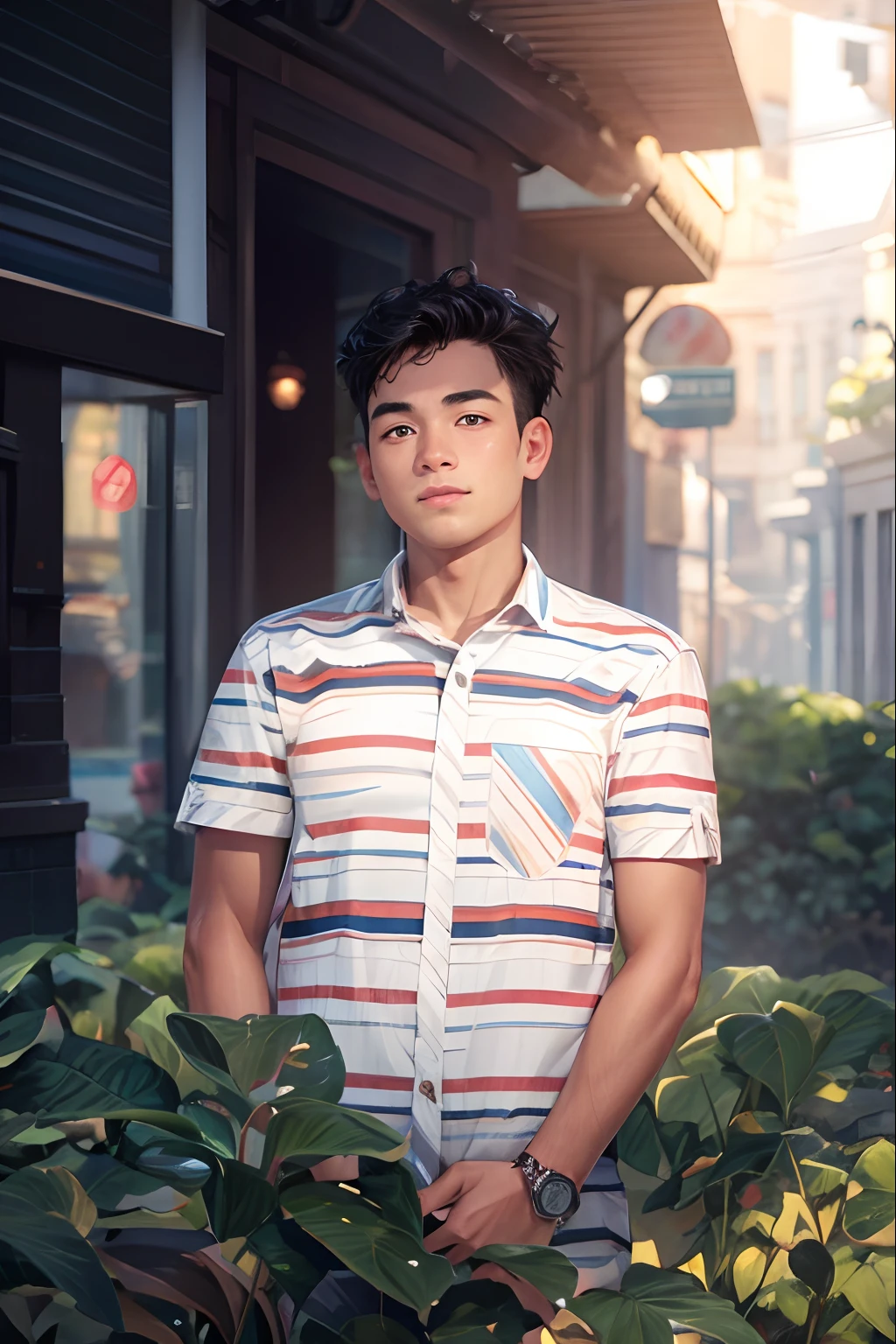 boy with futurestic background realistic face 8k Ultra high quality HD