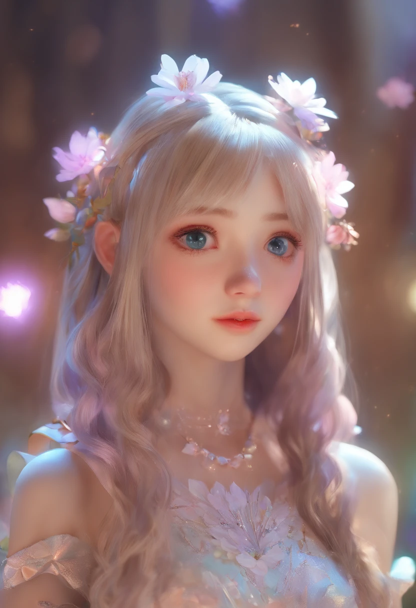art by Cornflower, Dreamy (A petite girl,beautiful and detailed eye. The depth of field in the photo is perfect, and the lens flare added a nice touch, {{Side breast:2}}}, Soaked dress