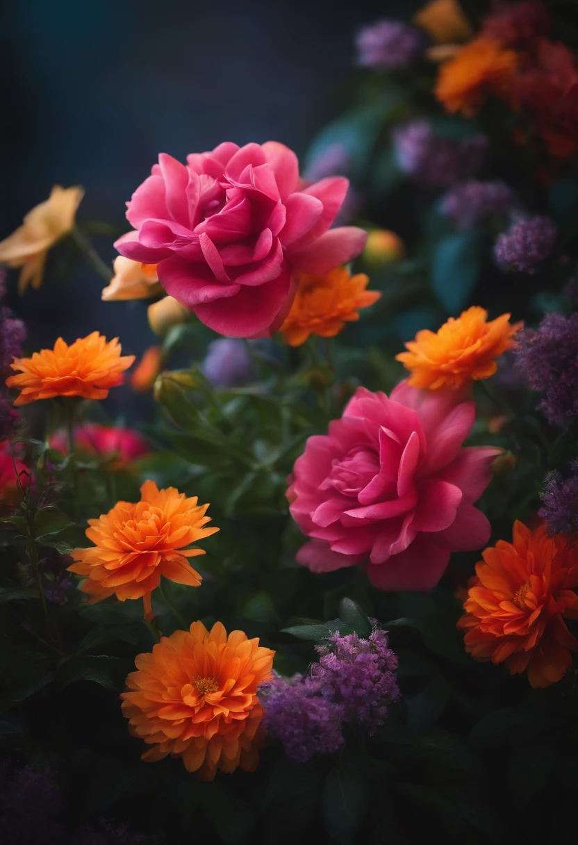 Flowers , Realistic , bright colours , 4D , photo