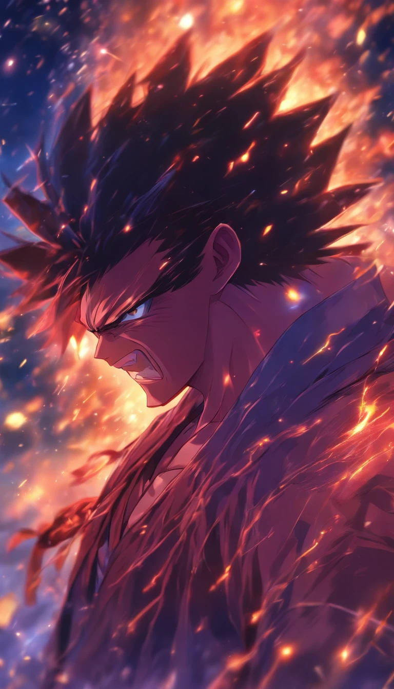 /imagine prompt: An angry man stands in front, A disdainful smile appeared at the corner of his mouth, There was mockery and dissatisfaction in his eyes, Dim sky and distant mountains in the background, ,32K, Best quality, Masterpiece, Super detail, High details, By Makoto Shinkai ,in the style of the stars art group xing xing, --niji 5"