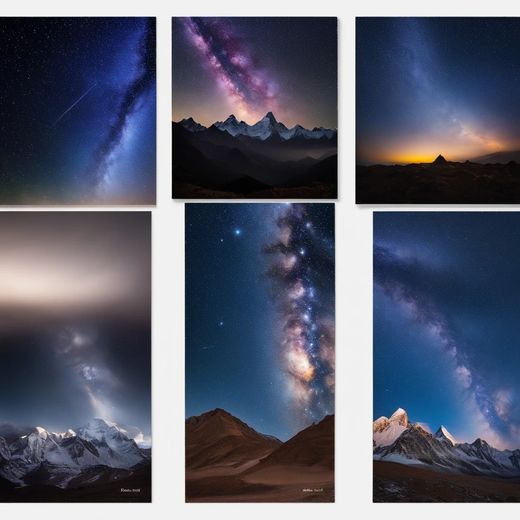 Master Parts、Superior Quality、superior image quality、The 8k quality、Beautiful pictures of the starry sky、magnifica、Arched Milky Way:1.25、Mount Everest:1.5