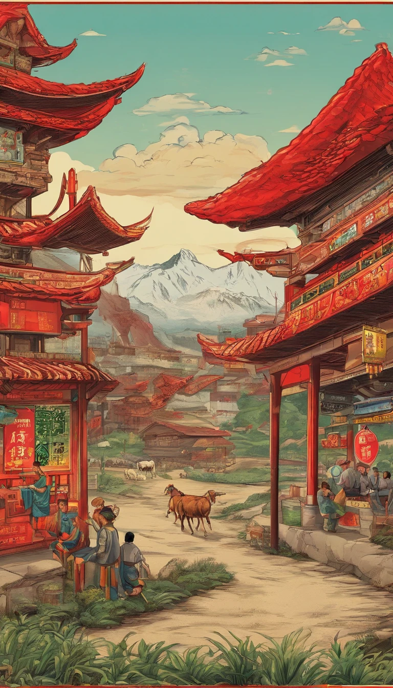 There are grasslands, cattle and sheep, humanistic feelings, nostalgia, streets, fireworks, red, chili peppers, hot pot