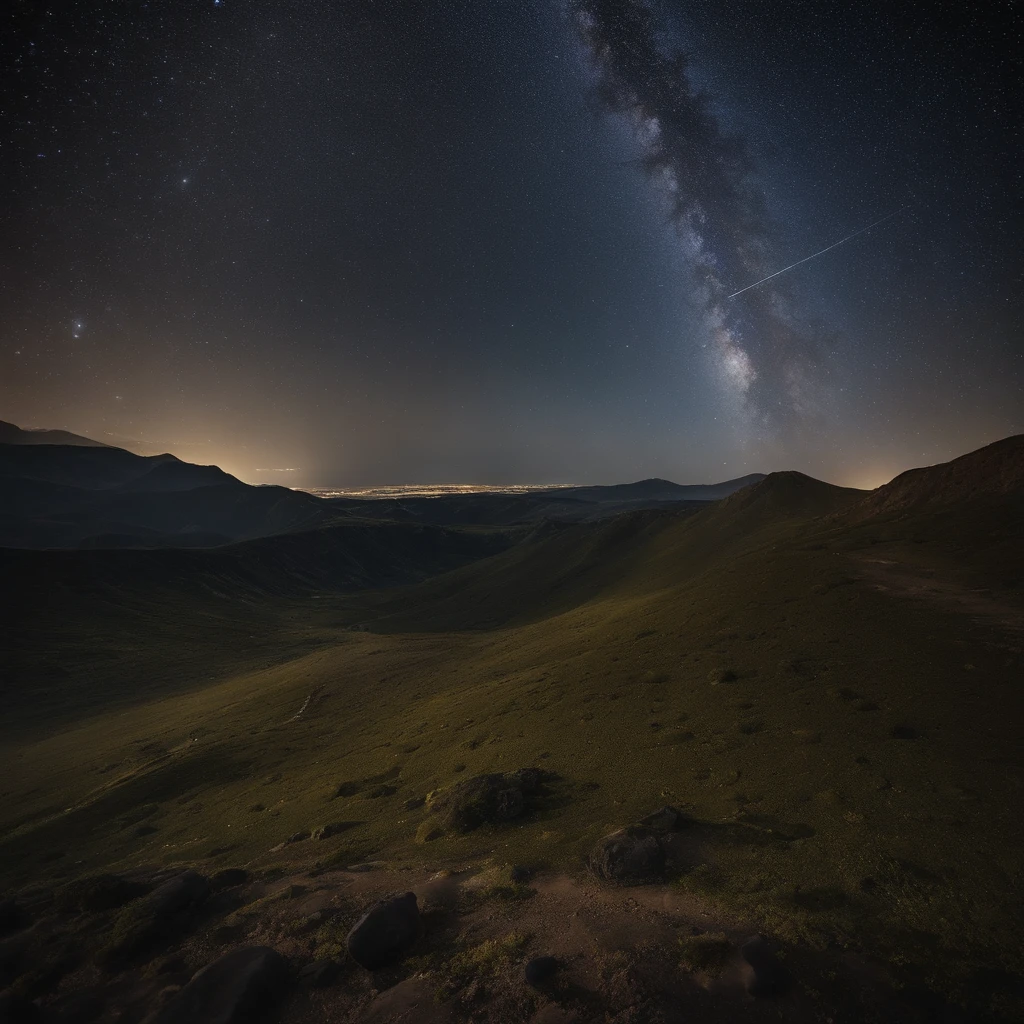 Master Parts、Superior Quality、superior image quality、The 8k quality、Beautiful pictures of the starry sky、magnifica、Arched Milky Way:1.25、Looking at space from the Moon:1.9、Craters on the Moon:1.9
