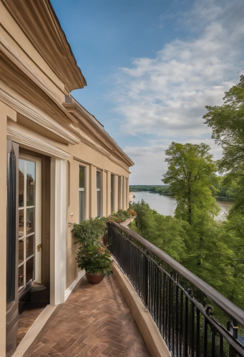 Elegant space,Bright,European style wainscoting,There is a variety of fitness equipment,River view from the window