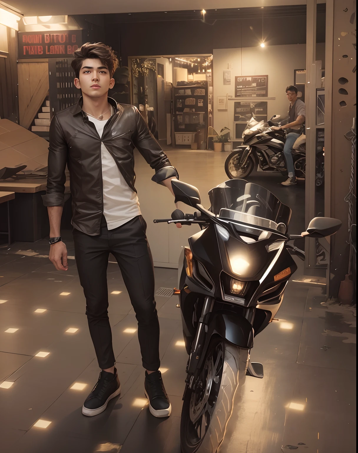 Change the background,Handsome boy, realistic face