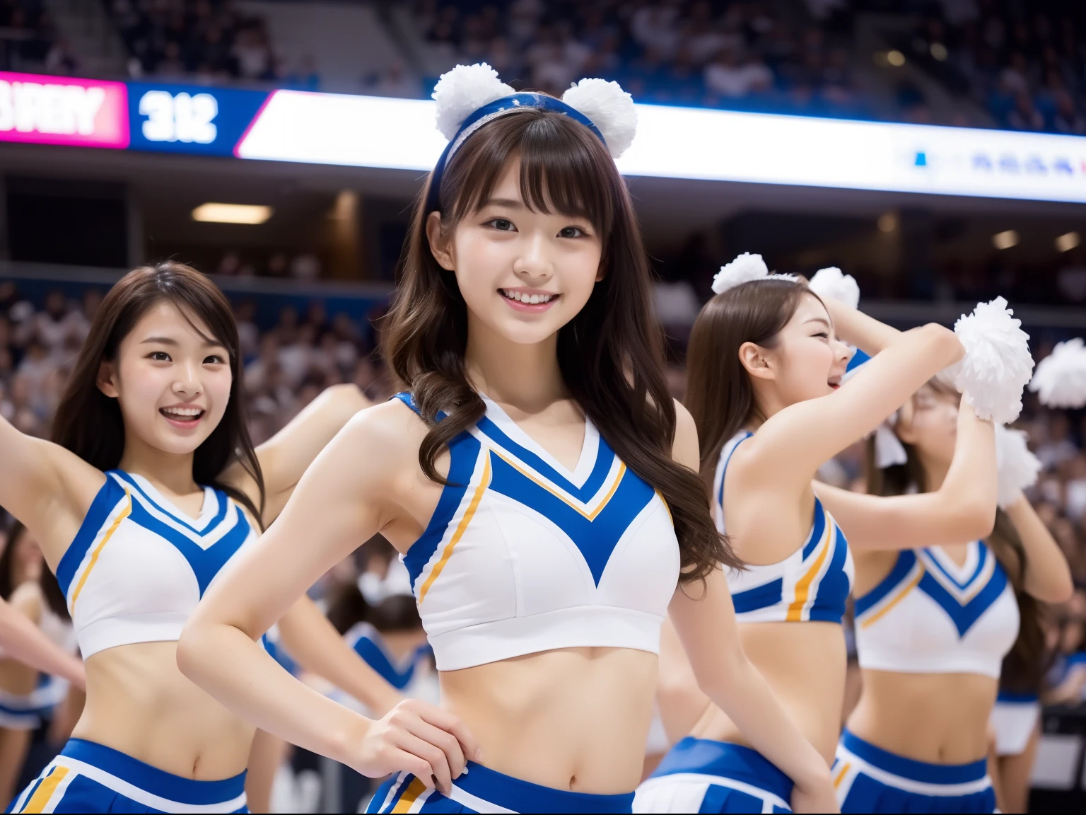 Beautuful Women、18year old 、body shot、cheering cheerleaders