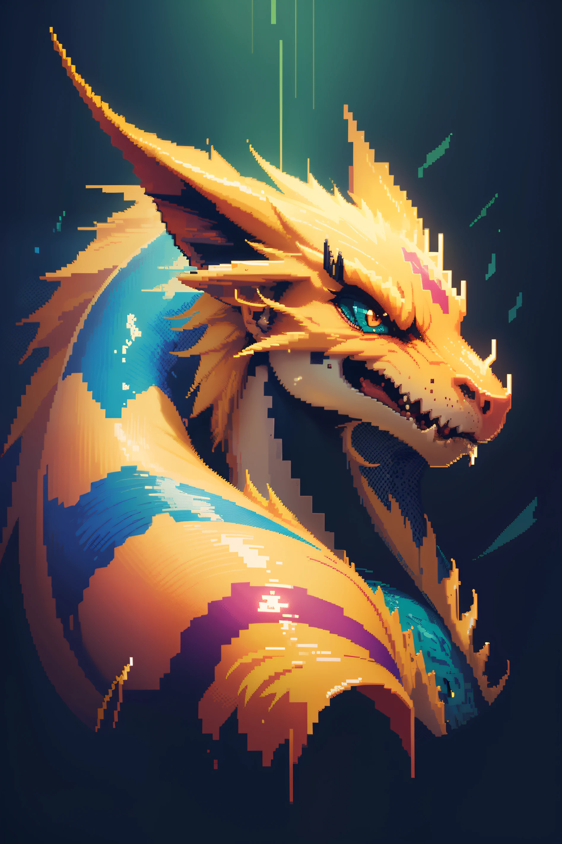 a closeup of a pixel-style image of a dragon, dragon pixel art, 1 0 0 0 x 1 0 0 0 pixel art, Pixel Art Sprite, sprite de videogame, pixel art de alta qualidade, pixel art retro digimon bitmap, para digimon vermelho e azul, pixels hein, Pixel art de 32 bits, Retro Art, pixel art 8 - bit, estilo pixel art
