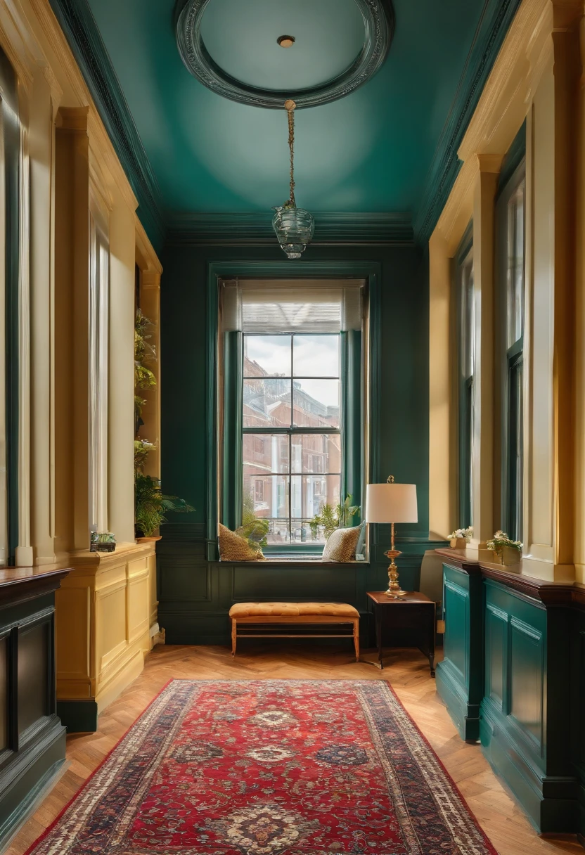 Elegant space，Bright，European style wainscoting，A combination of Pilates space and fitness space，River view from the window